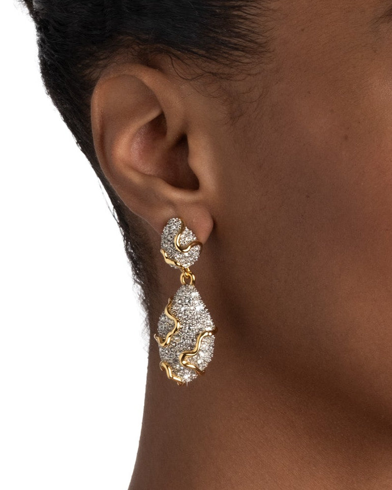 Solanales Crystal Pebble Double Drop Earring - Photo 2