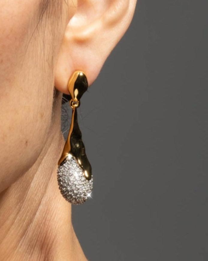 Solanales Crystal Teardrop Earring - Photo 2