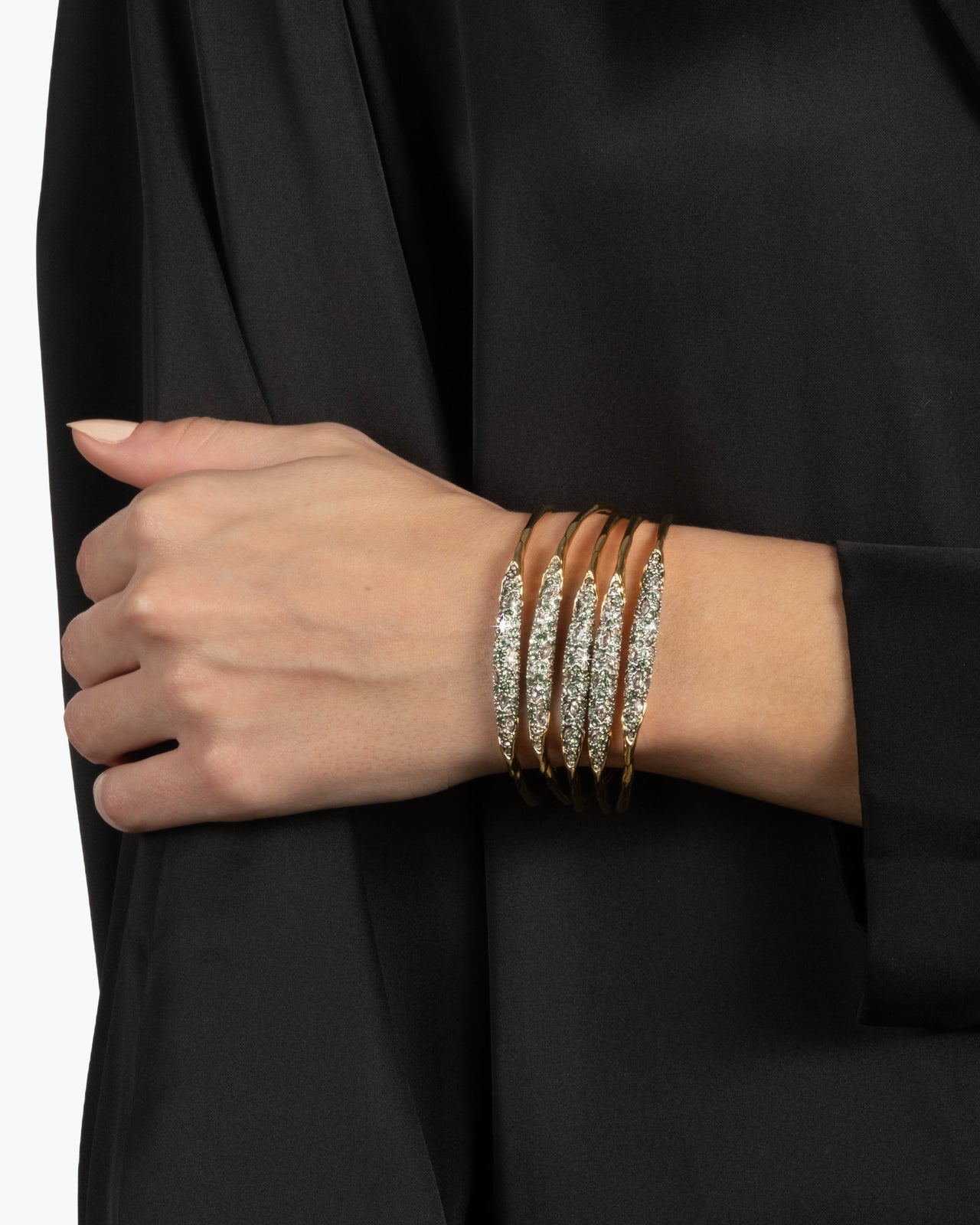 Solanales Crystal Thin Cuff Bracelet- Sprout - Photo 2