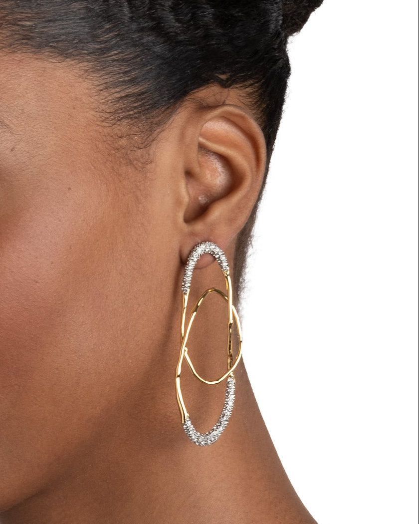 Solanales Crystal Large Orbit Earring - Photo 2