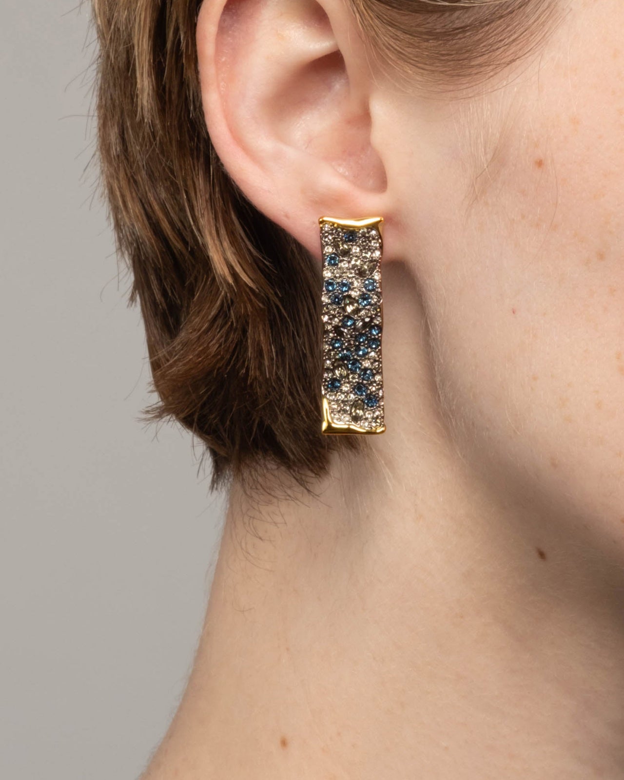 Solanales Crystal Wave Post Earring - Midnight - Photo 2