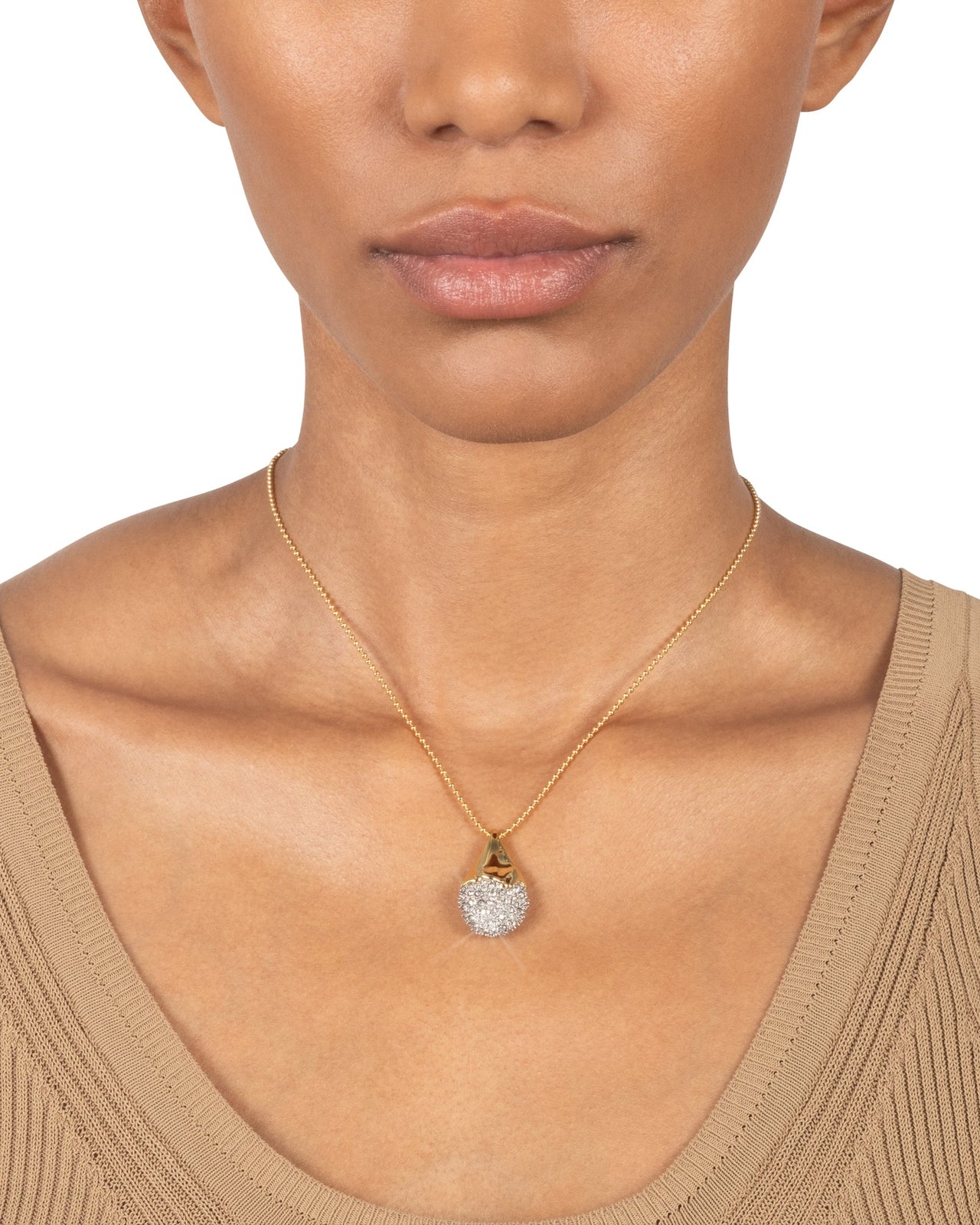 Solanales Crystal Pavé Teardrop Necklace - Photo 2