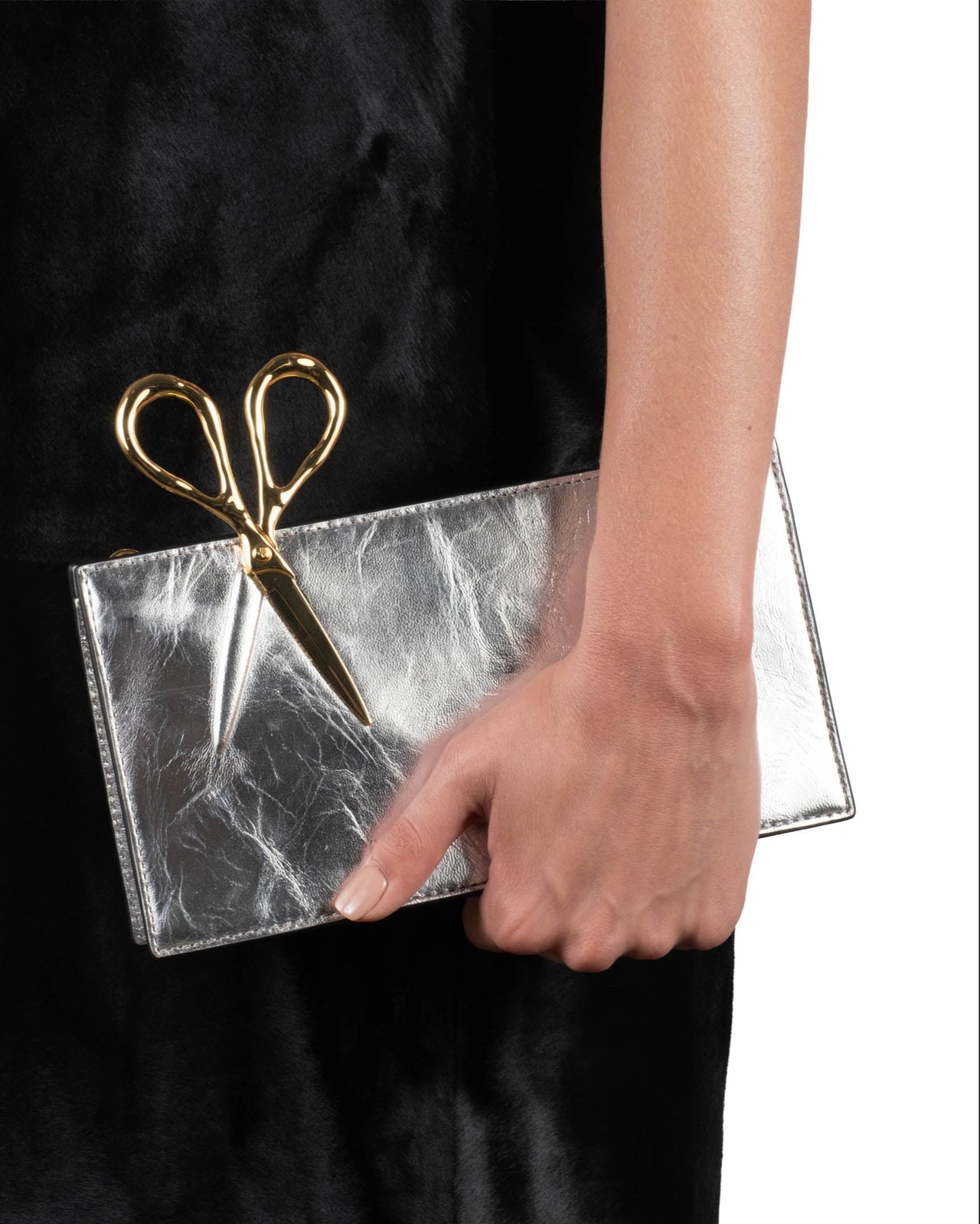 The Petit Scissor Clutch- Silver - Photo 2