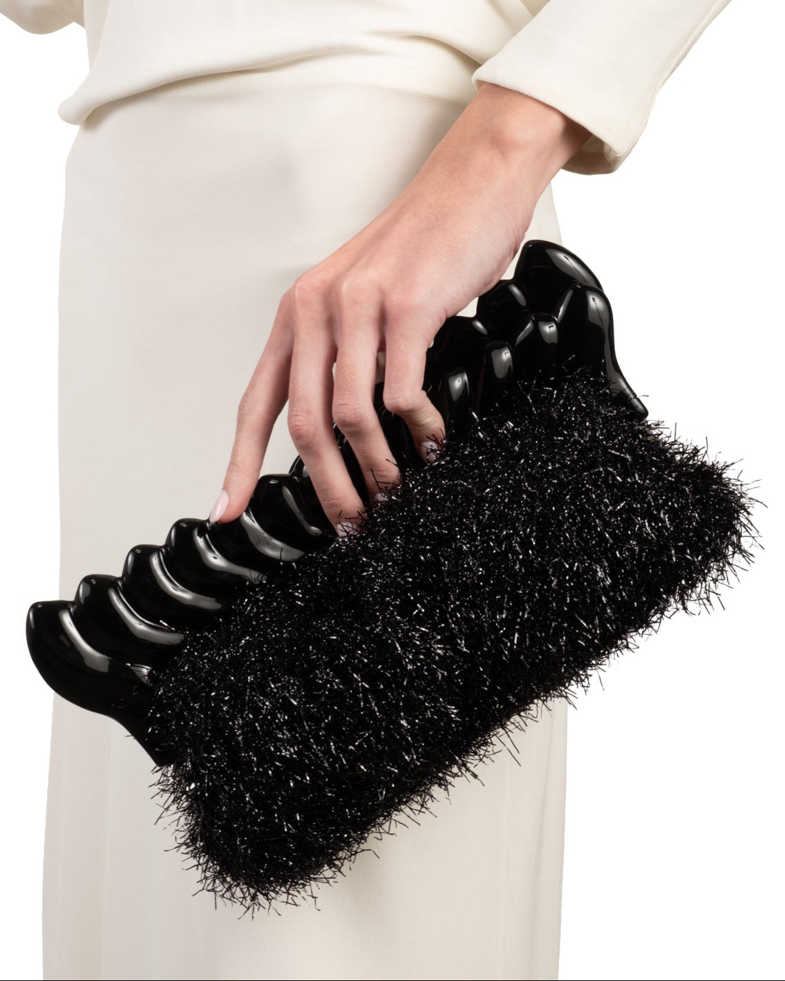 The Pouf Clutch- Black - Photo 2