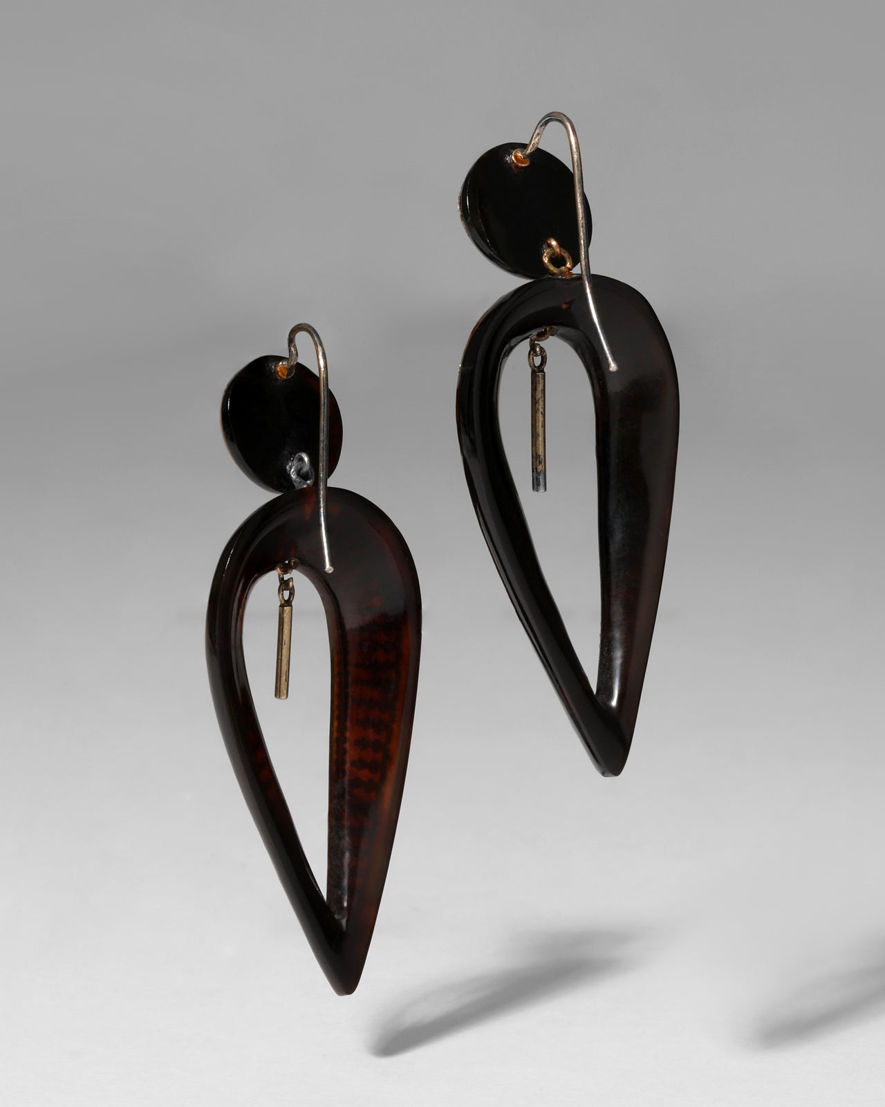 Antique 1800s 14k Gold with Tortoise Earring - Photo 2