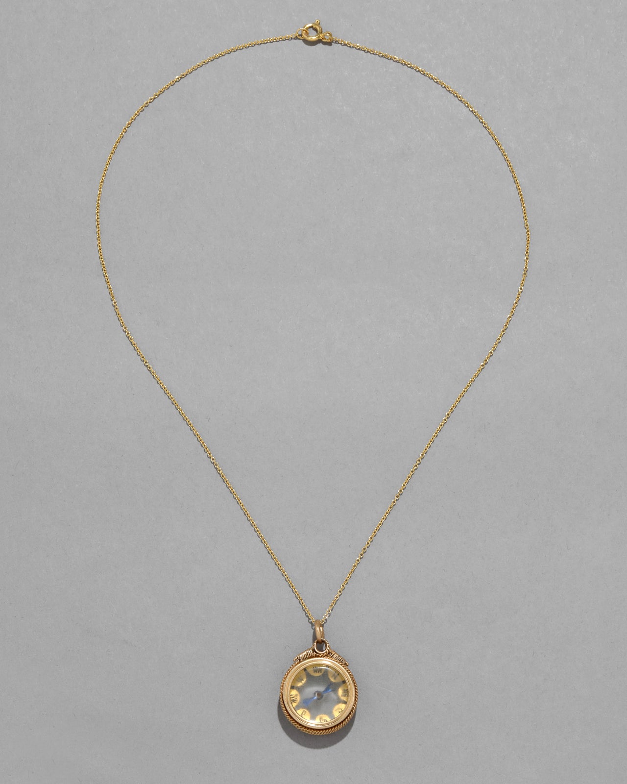 Antique Victorian 1800s 14k Gold Compass with Marine Rope Pendant Necklace - Photo 2