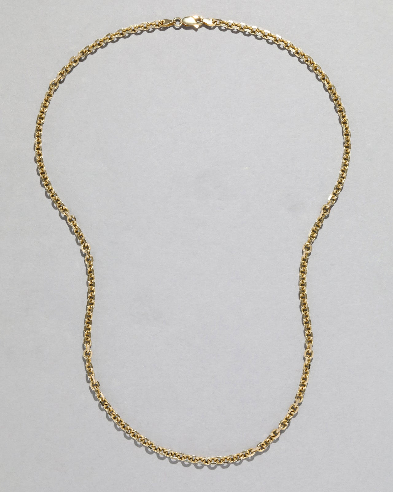 Vintage 1980s 14k Gold Italian Homemade Link Chain Necklace - Photo 2
