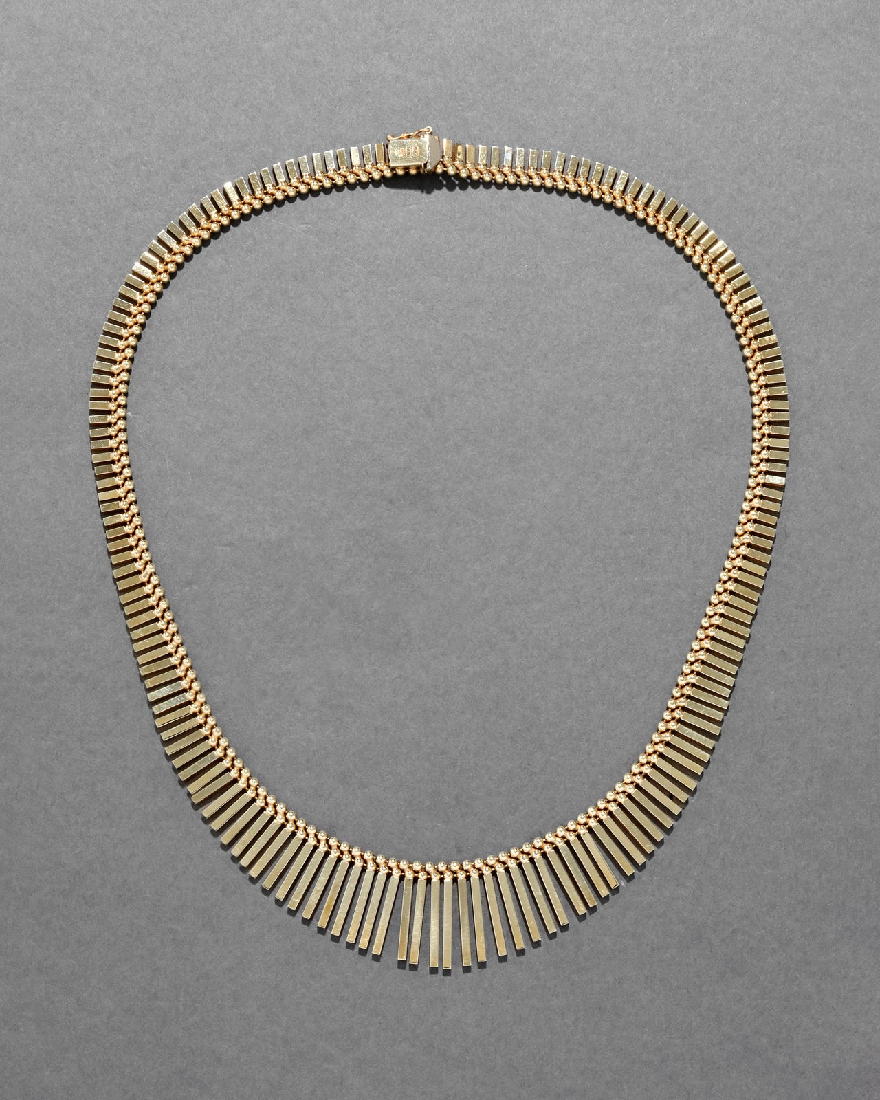 Vintage 1980s 14k Gold Italian Fringe Necklace - Photo 2
