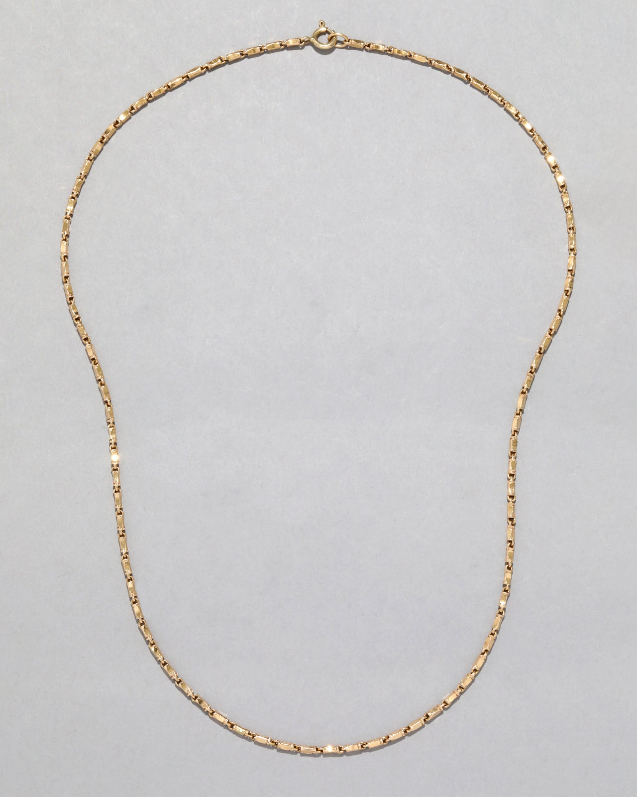 Vintage 1970s 14k Gold Custom Cast Hand-Soldered Link Chain Necklace - Photo 2