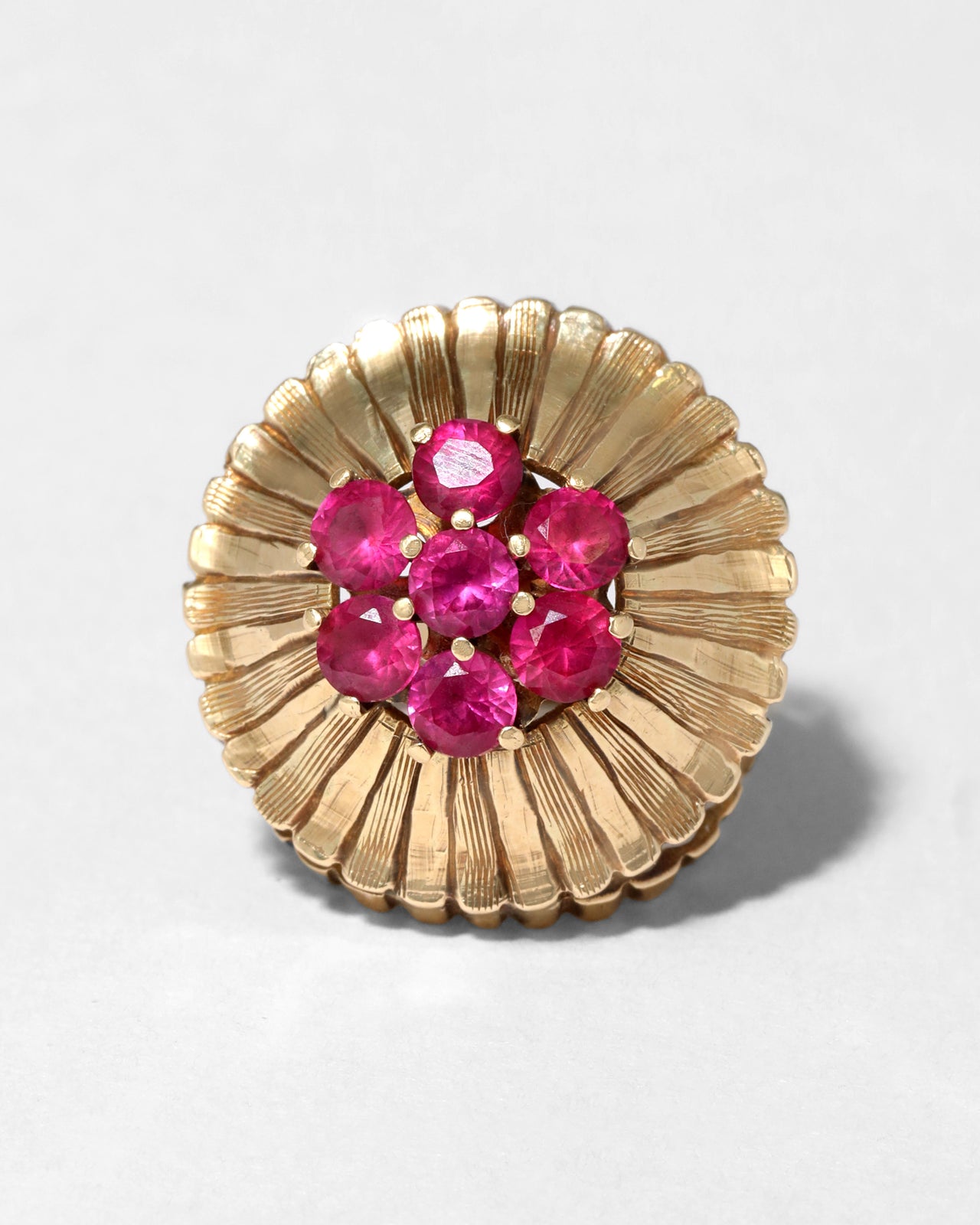 Vintage 1930s 18k Gold & Ruby Ring - Photo 2