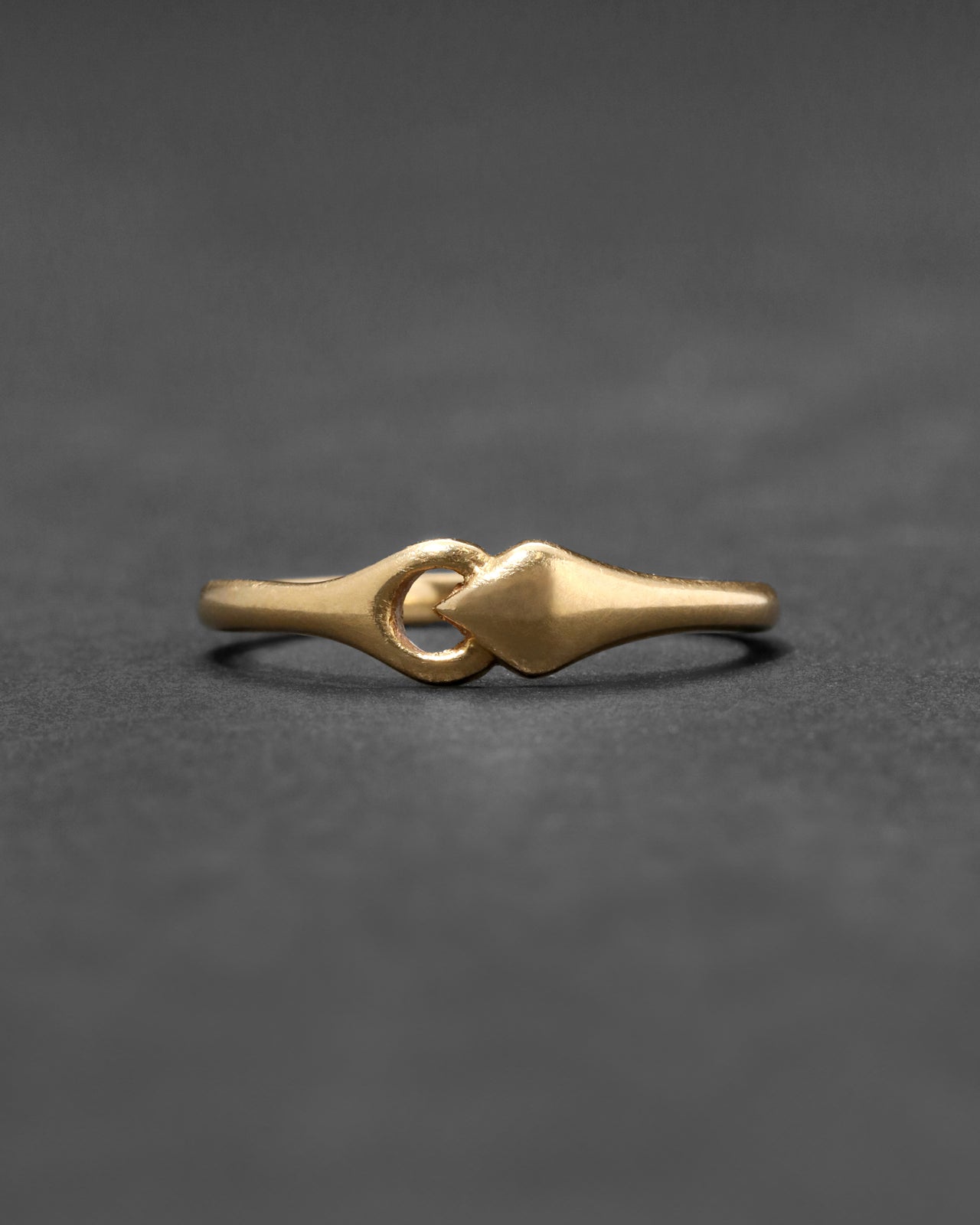 Vintage 18k Gold Italian Coiled Snake Ring - Photo 2