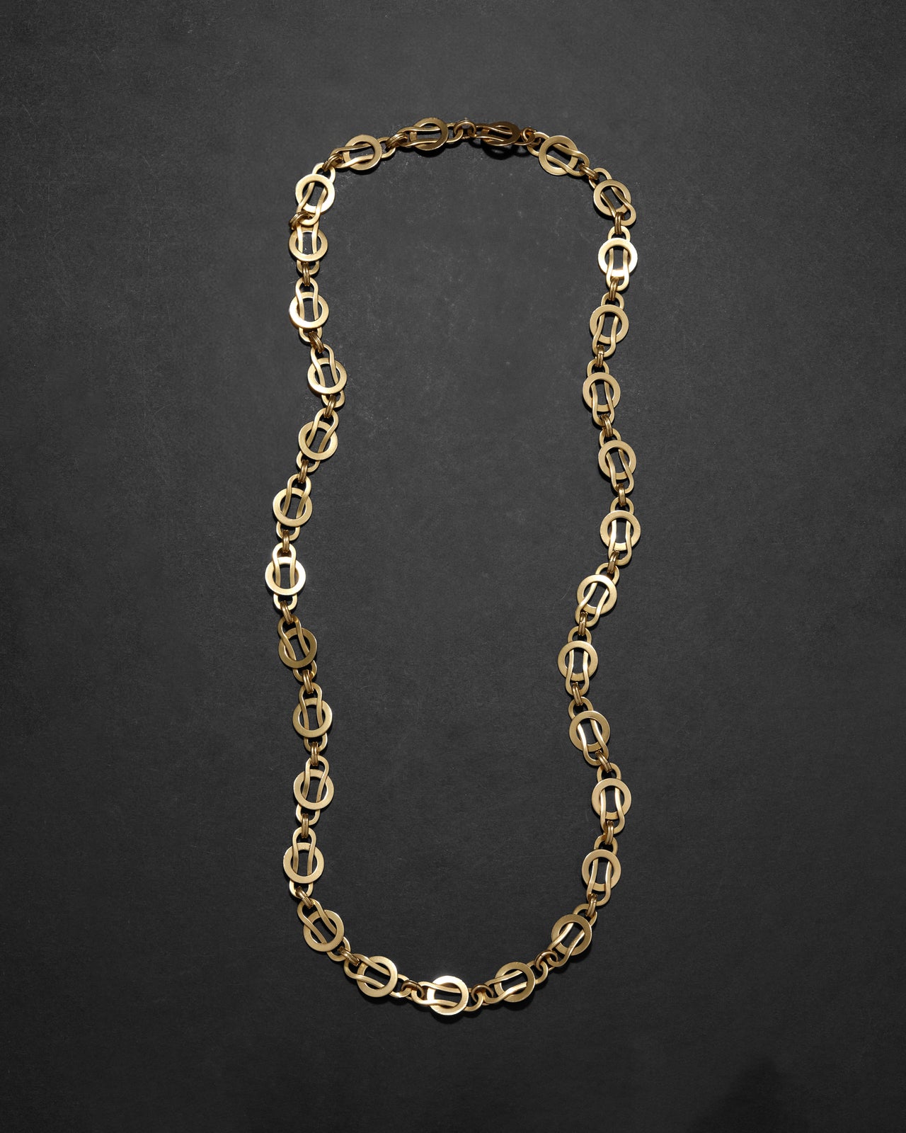 Vintage 1930s 14k Gold Fill Handmade Modern Chain Link Necklace - Photo 2