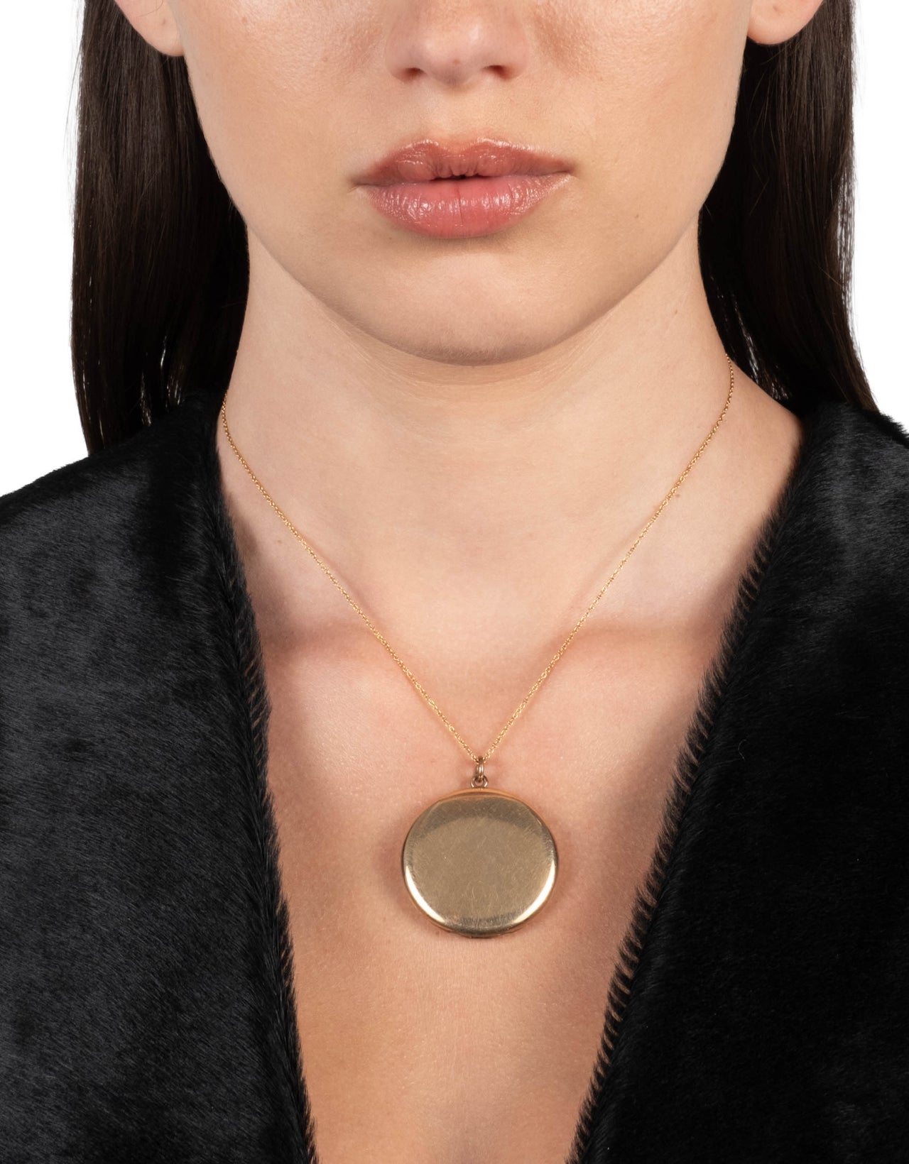 Antique Early 1900s 14k Gold Fill Classic Locket Necklace - Photo 2