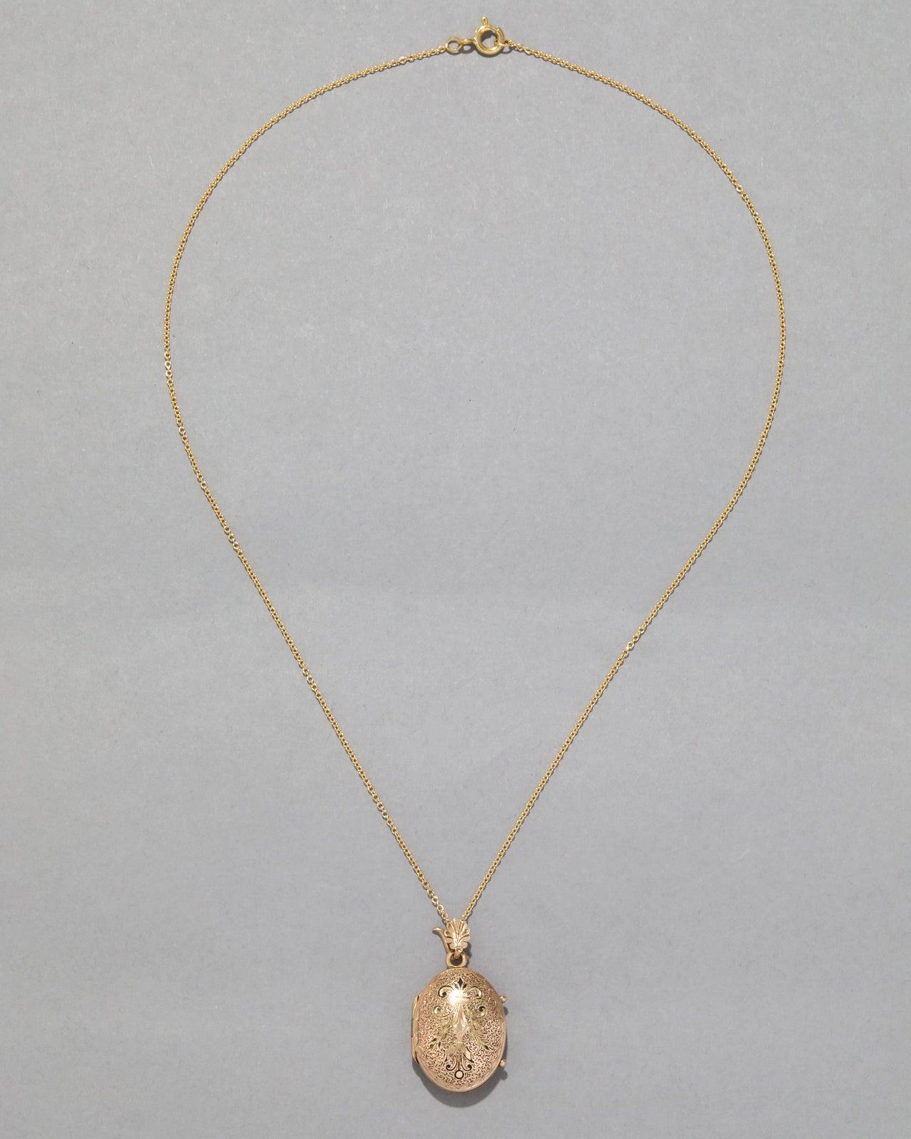 Antique 1800s Victorian 14k Gold Filled Enamel Locket Necklace 2 - Photo 2