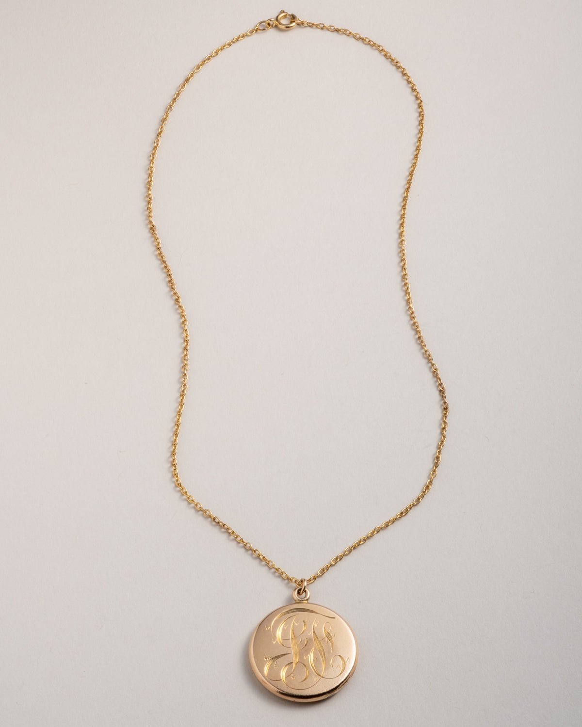 Antique 1800s 14k Gold Fill & Diamond Hand Etched Star Locket Pendant Necklace - Photo 2