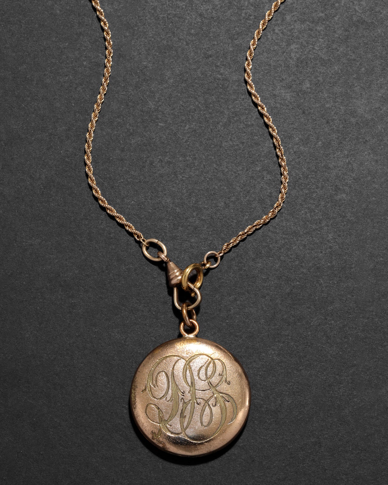 Antique Victorian Late 1800s 14k Gold Fill & Paste Crystal Botanical Motif Locket Pendant Necklace - Photo 2