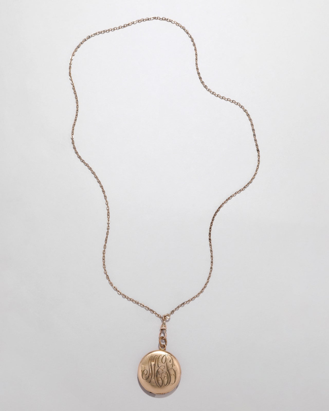Antique Victorian Late 1800s 14k Gold Fill & Paste Crystal Locket Pendant Necklace - Photo 2