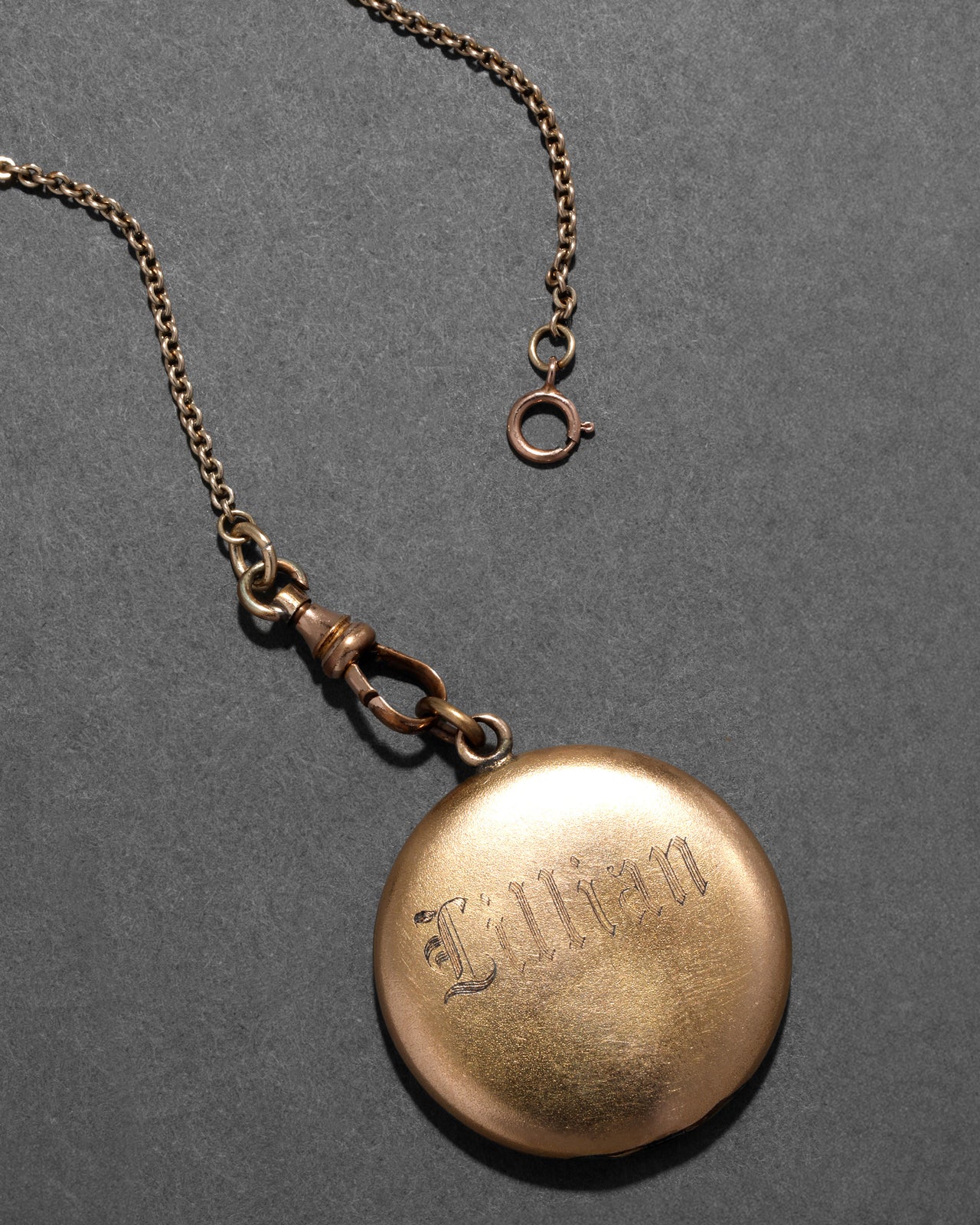Antique Victorian Late 1800s 14k Gold Fill & Paste Crystal Shell Motif Locket Pendant Necklace - Photo 2