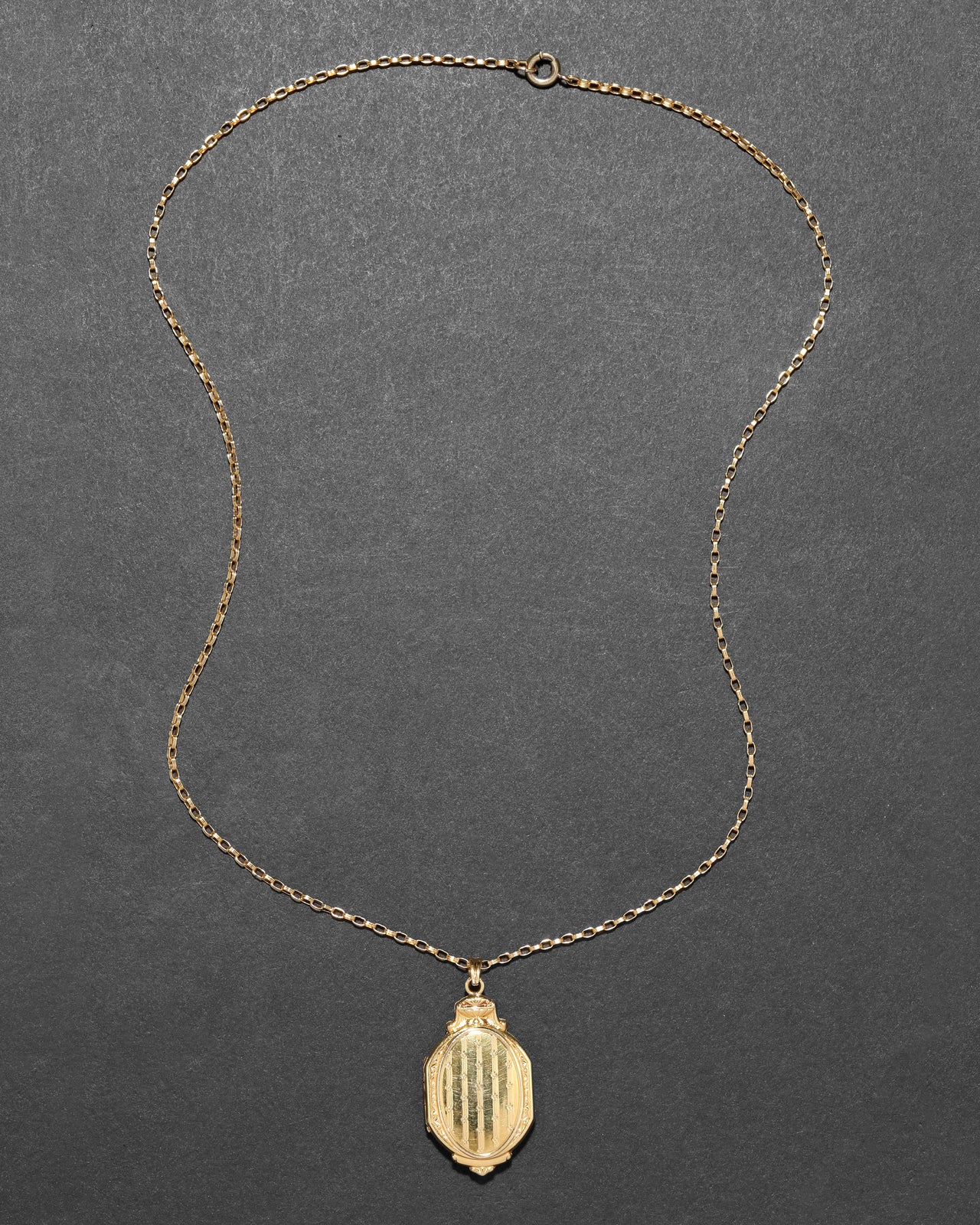 Antique Victorian 12k Tricolor Gold Fill Locket Necklace - Photo 2