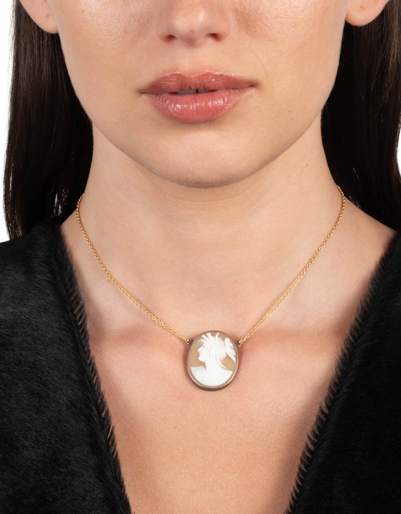 Vintage 1800s 9k Gold Roman Cameo Pendant - Photo 2
