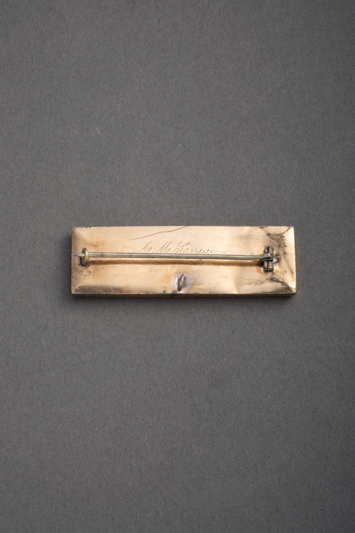 Antique Victorian 1800s Hand Etched 14k Gold Fill Bar Pin - Photo 2