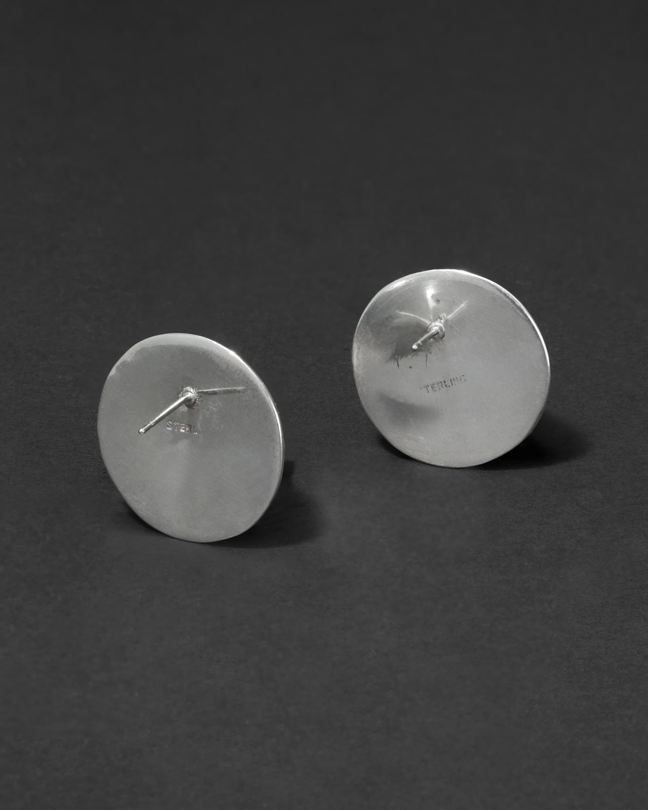 Vintage 1960s Sterling Silver & Malachite American Post Earring - Photo 2