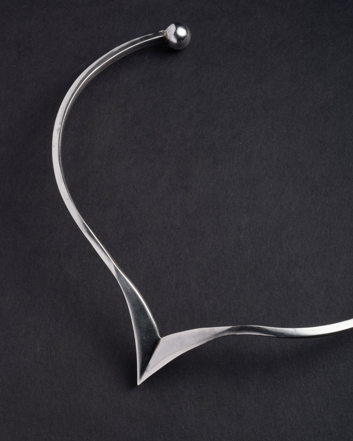 Vintage 1980s Sterling Silver Handmade Collar Necklace - Photo 2