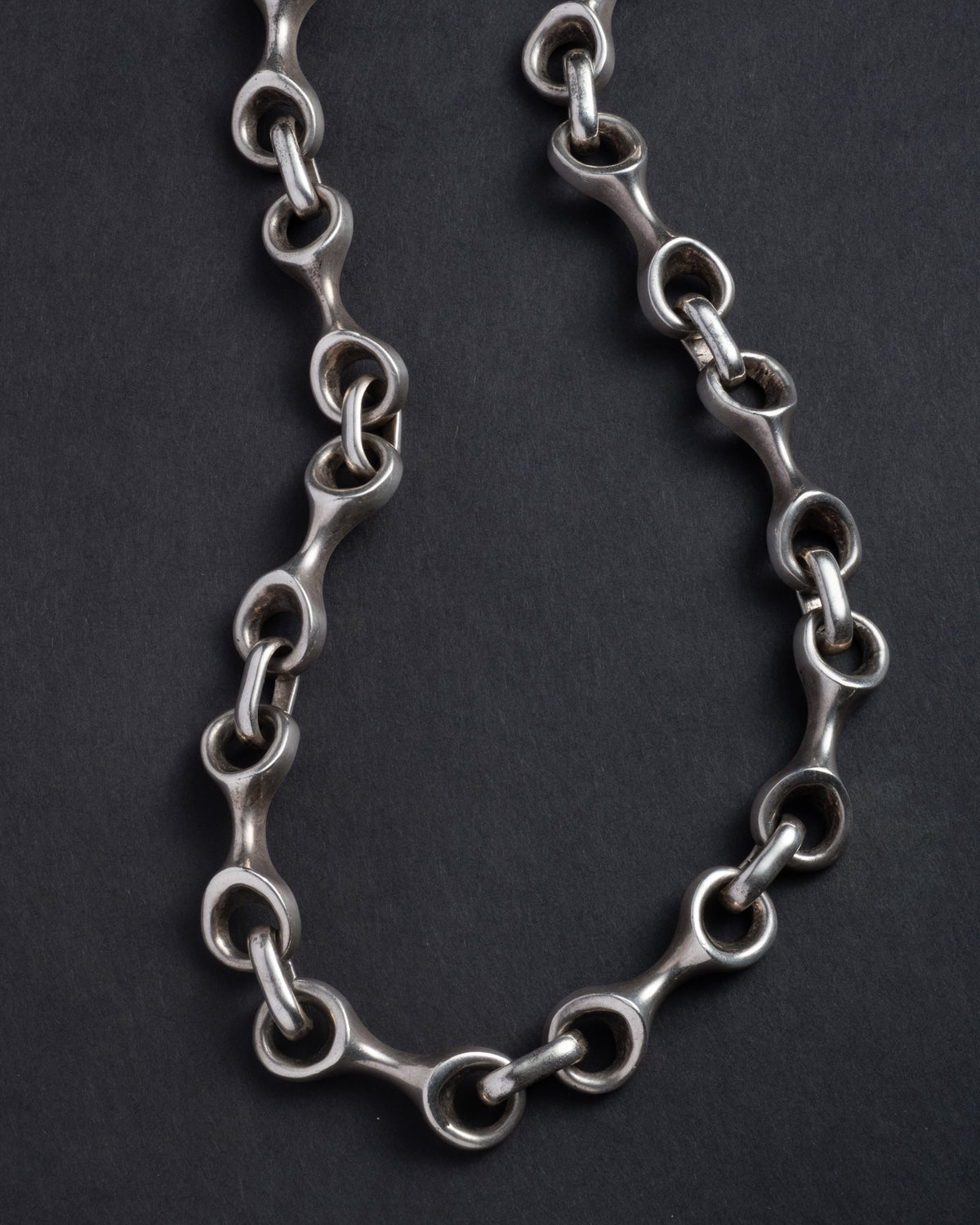 Vintage 1970s Sterling Silver Handmade Link Chain Necklace - Photo 2