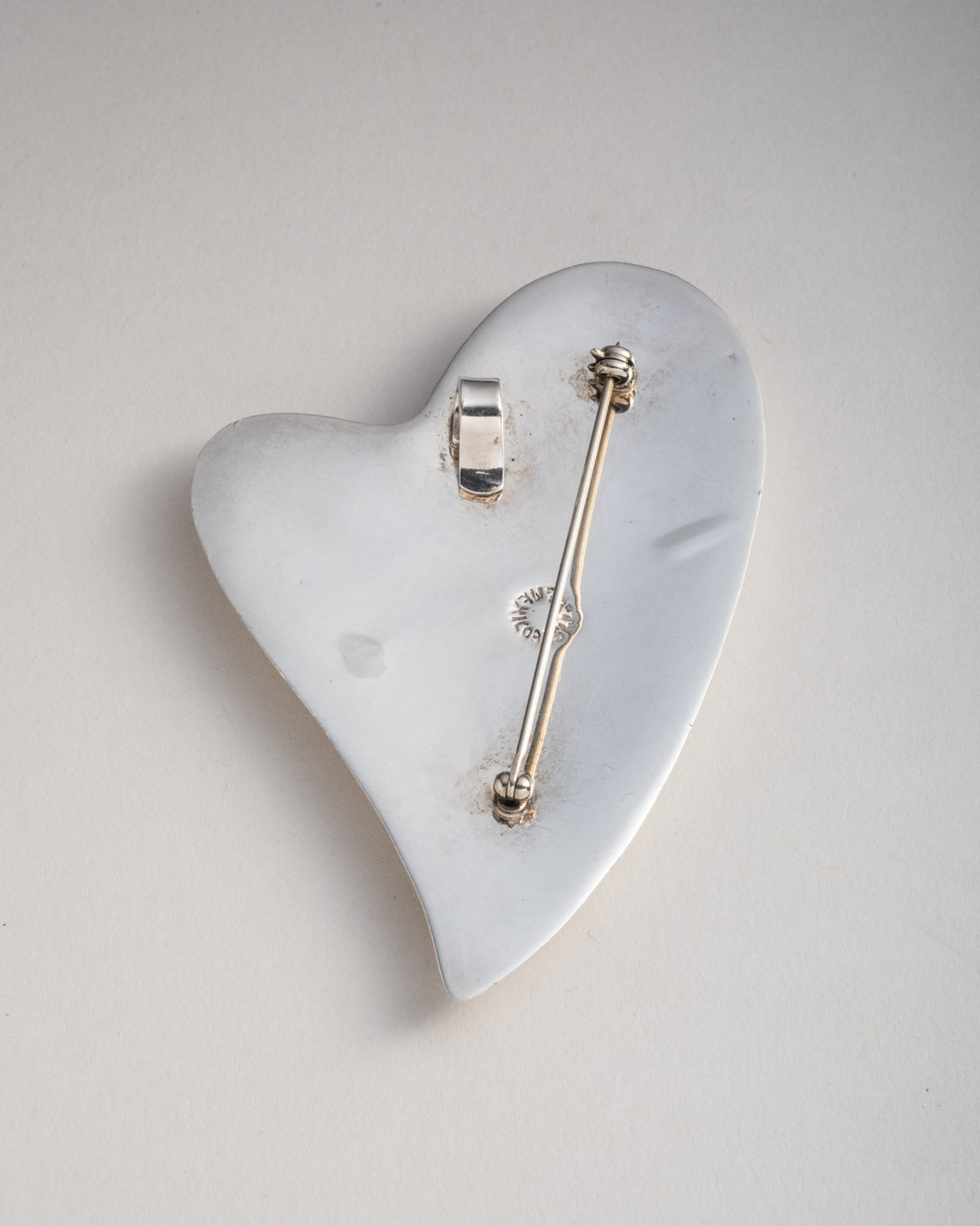 Vintage 1980s Sterling Silver Mexican Heart Pendant - Photo 2