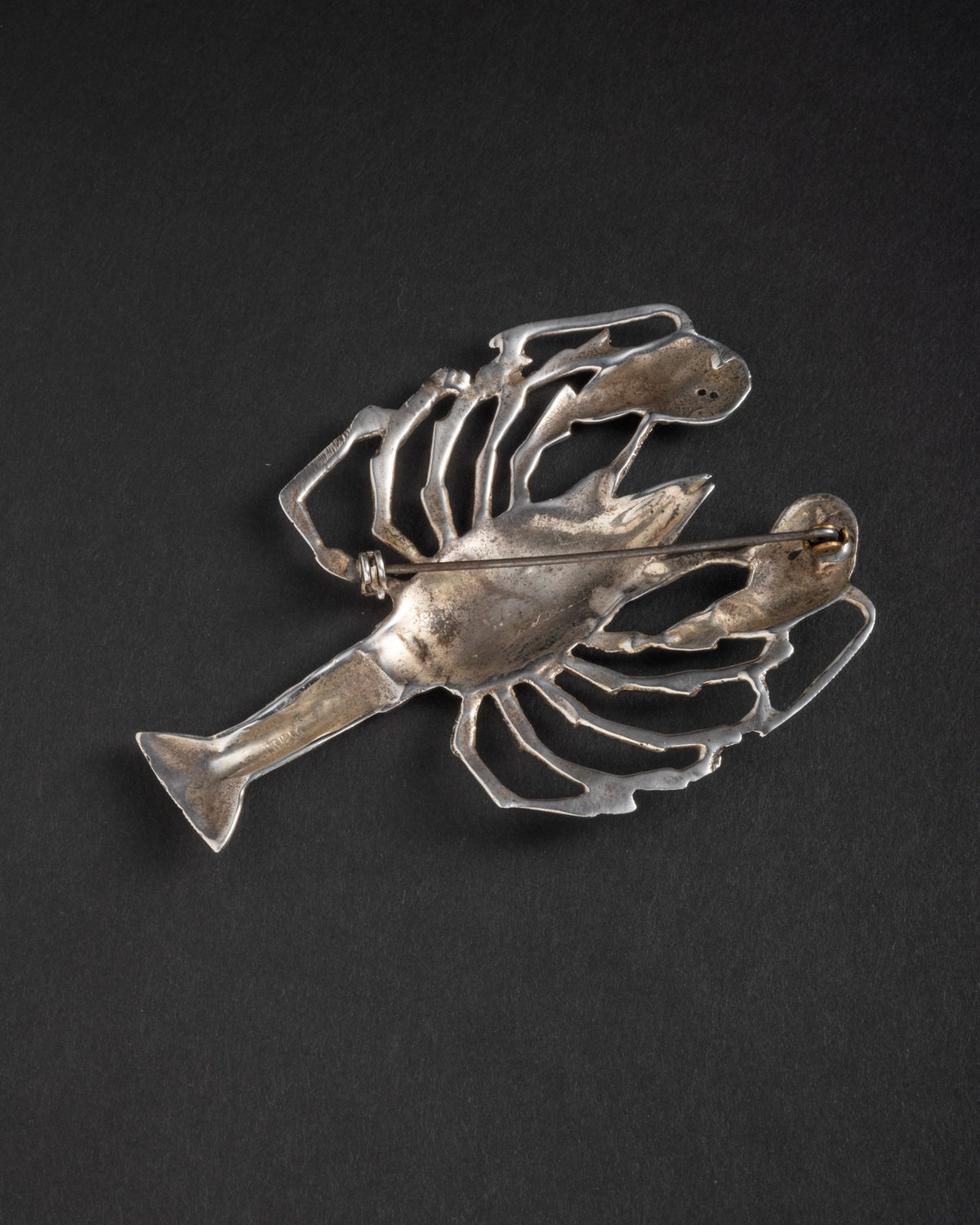 Vintage 1930s Sterling Silver Lobster Pin - Photo 2