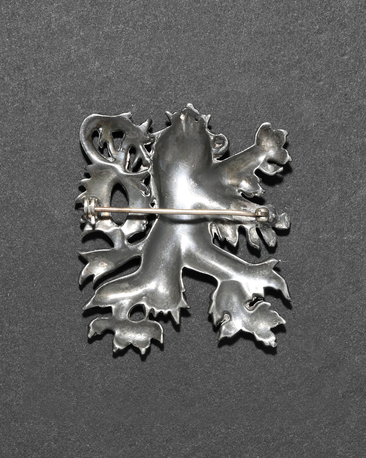 Antique Early 1900s Sterling Silver Mythical Lion Pin - Photo 2