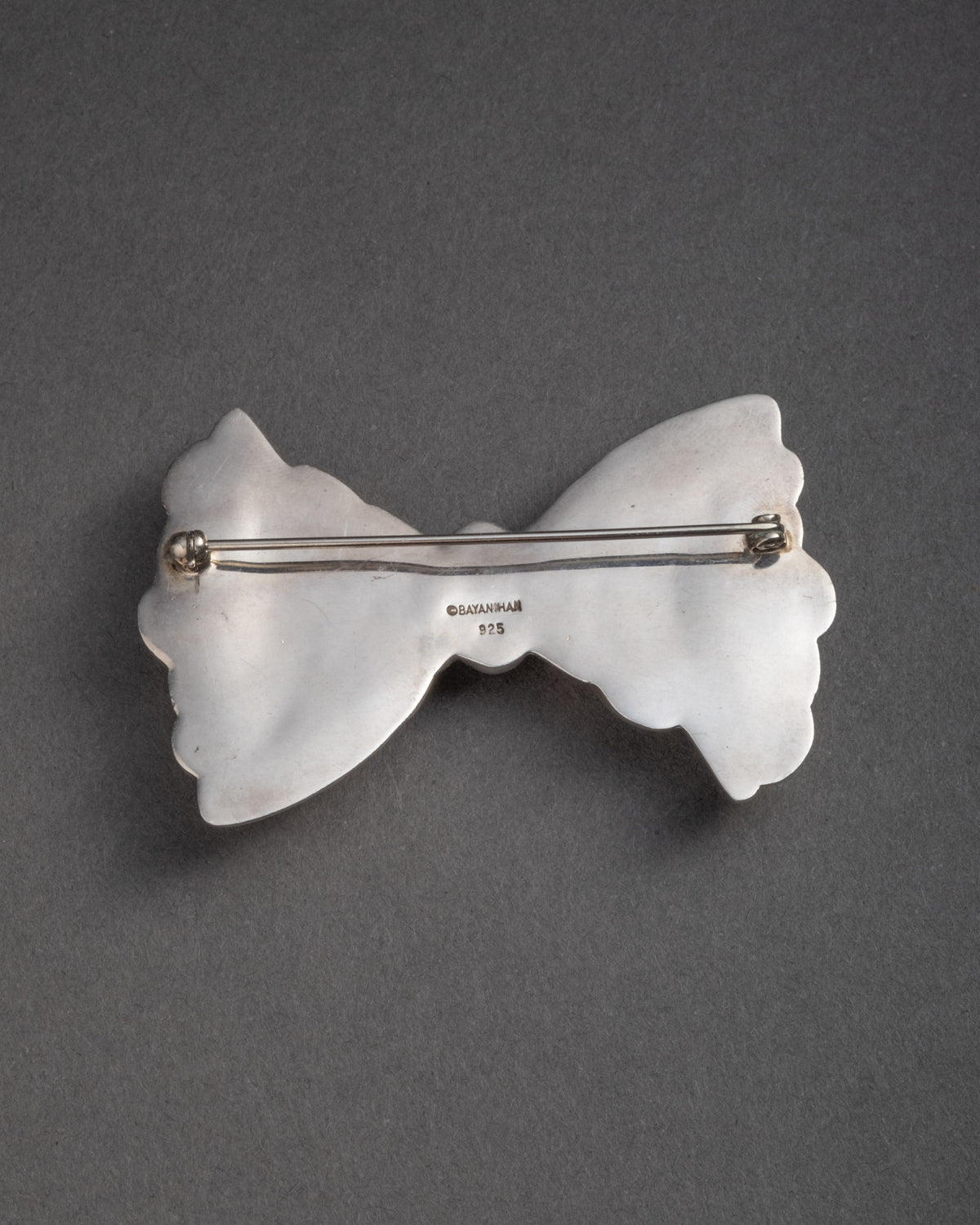 Vintage 1980s Sterling Silver Bow Pin - Photo 2