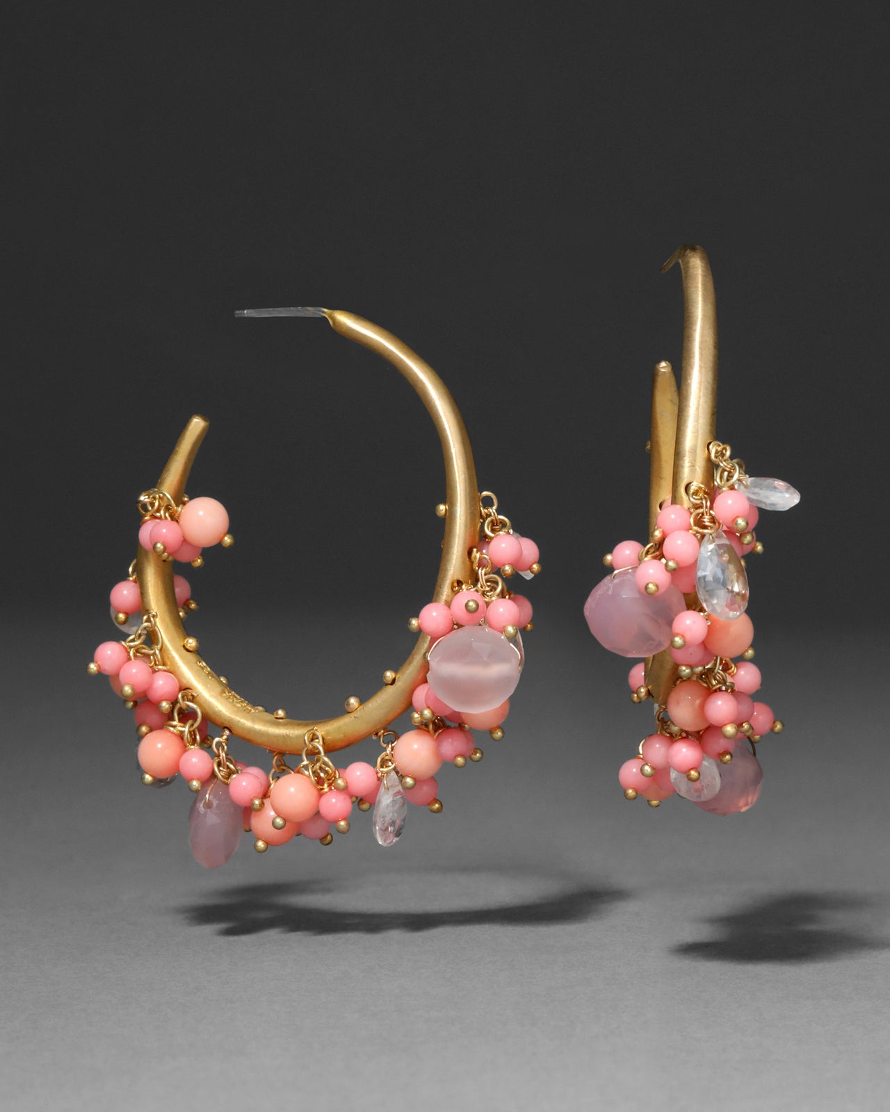 Archive Beaded Cluster Hoop Earring - Photo 2
