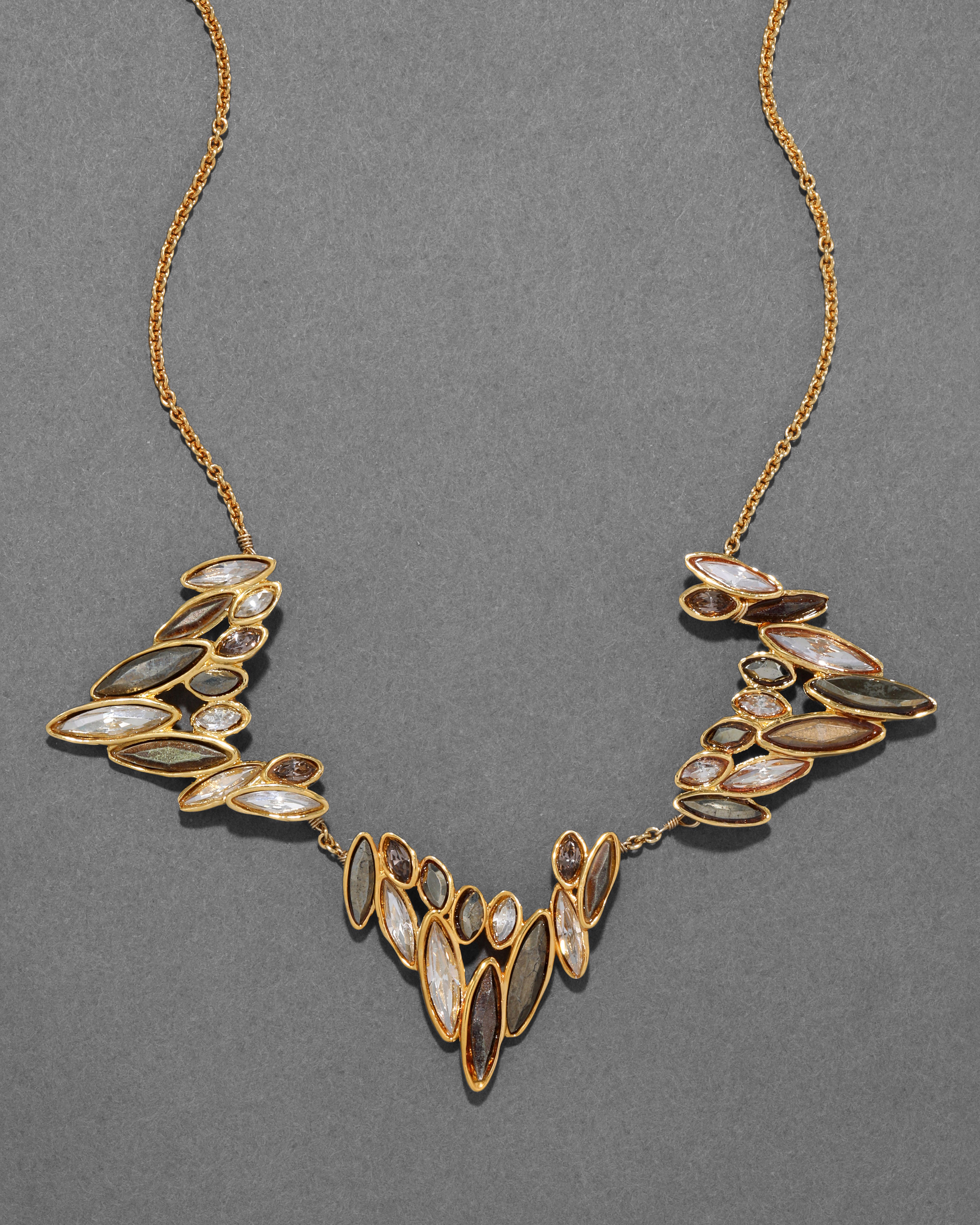 Archive Siyabona Navette Cluster Necklace - Gold