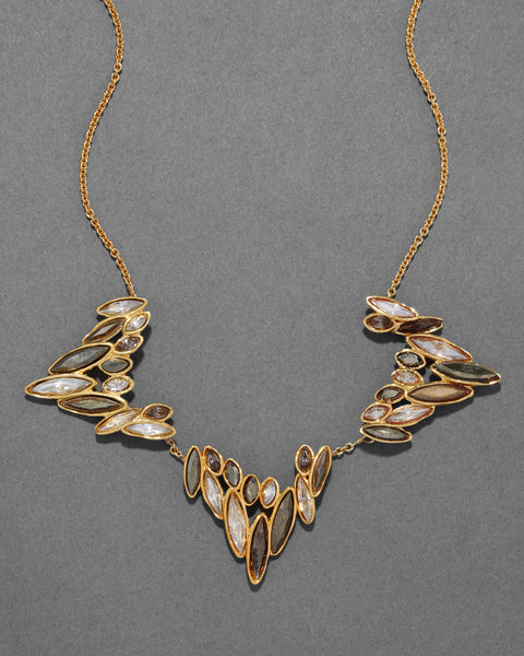 Archive Siyabona Navette Cluster Necklace - Gold