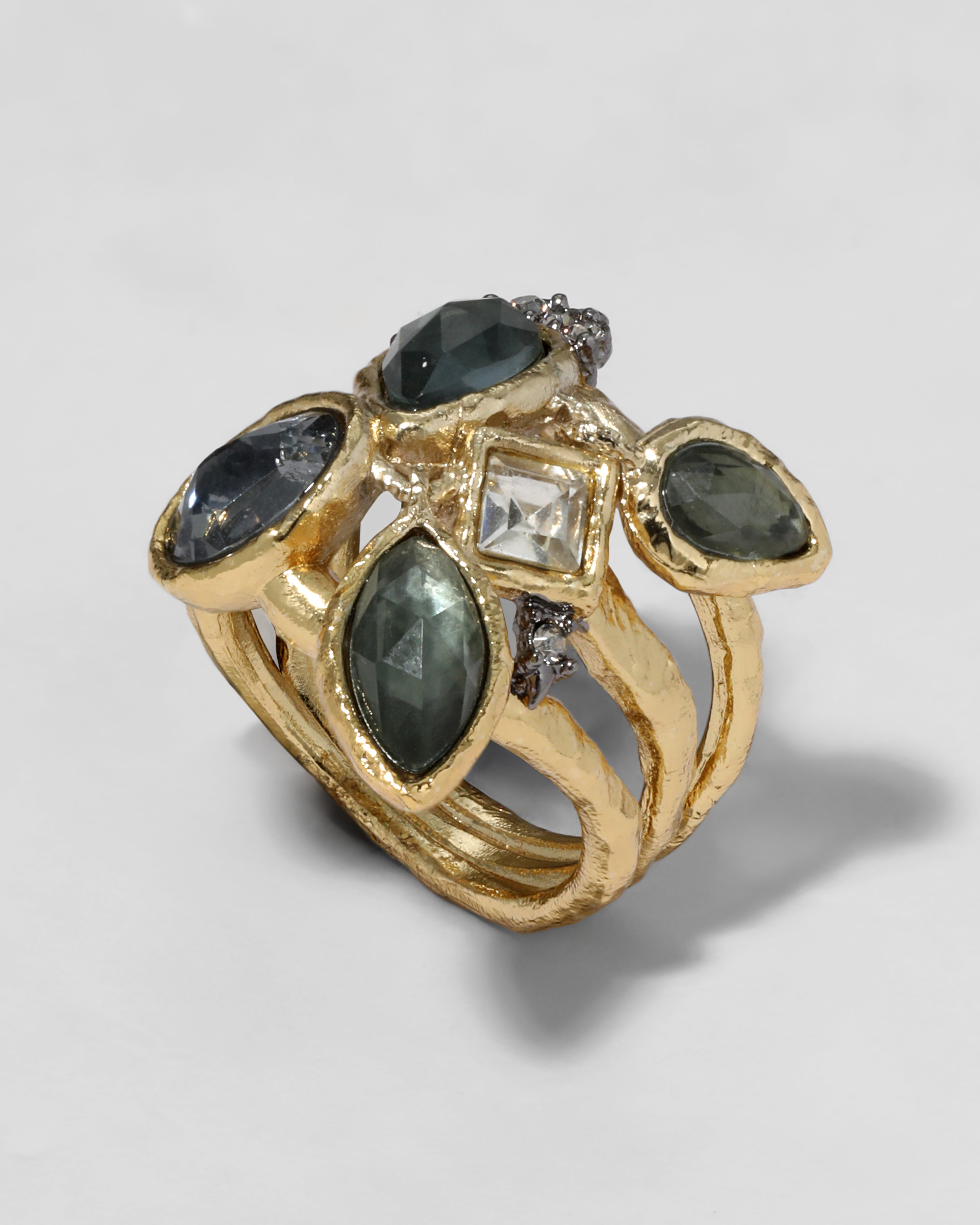 Archive Crystal Cluster Layered Ring