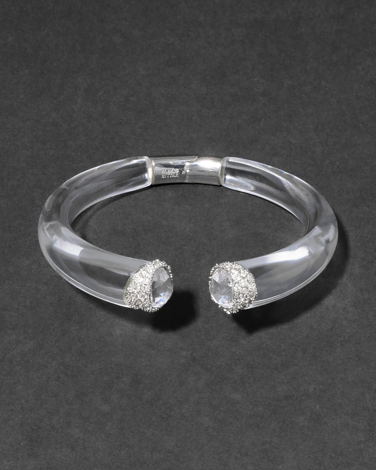 Archive Crystal Deco Clear Lucite Bypass Hinge Bracelet - Photo 2