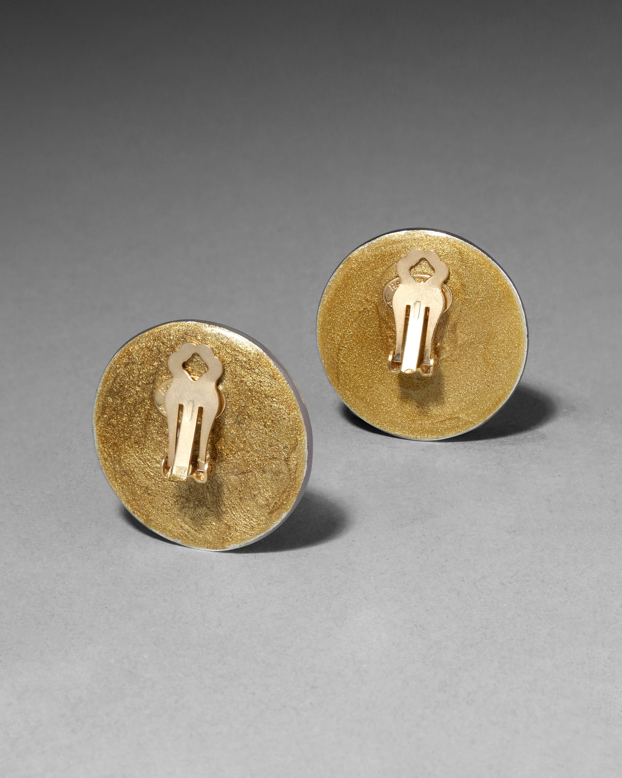 Archive Lucite Button Clip Earring - Fluoro Plaid - Photo 2