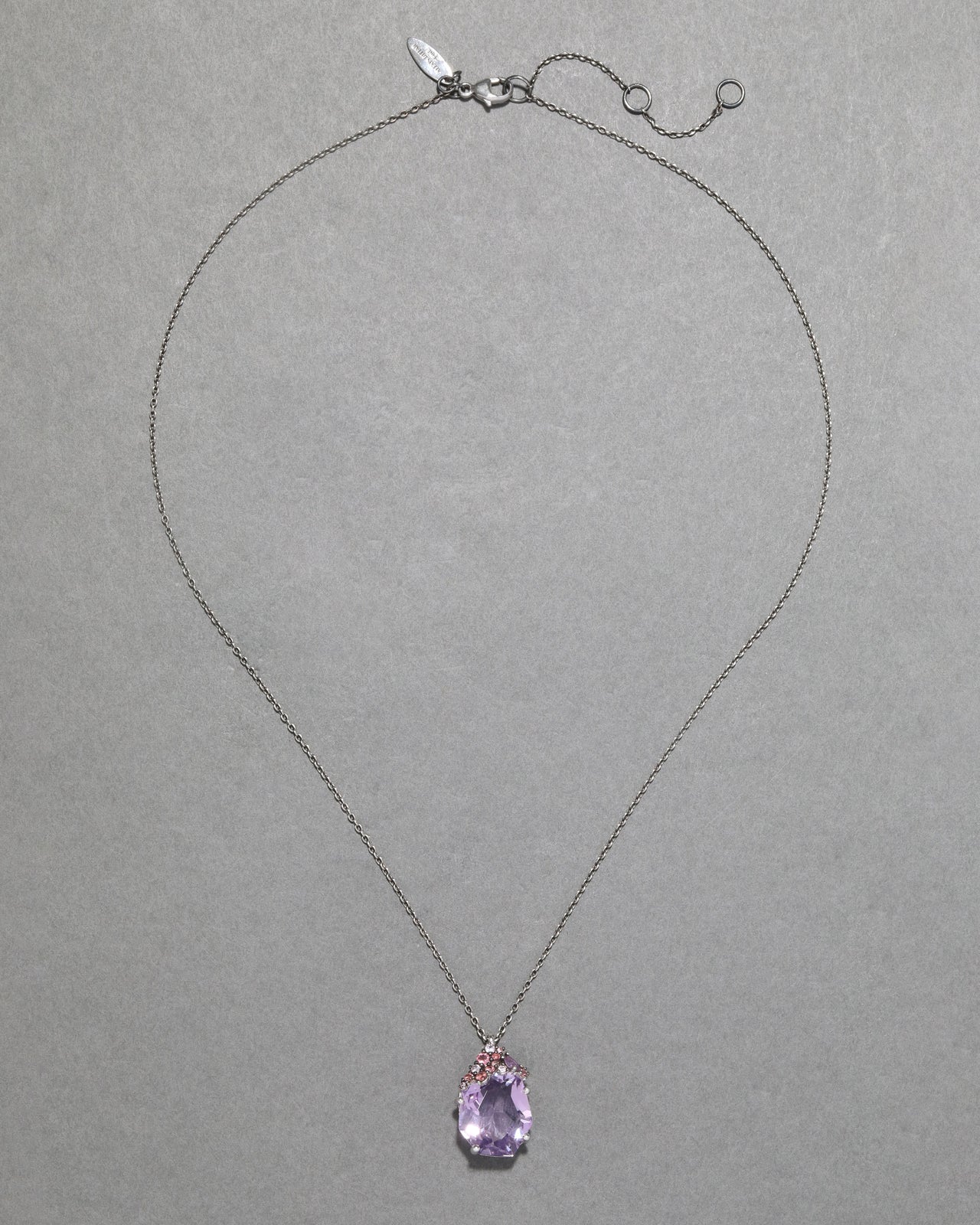 Archive Fine Sterling Silver Amethyst Pendant Necklace - Photo 2