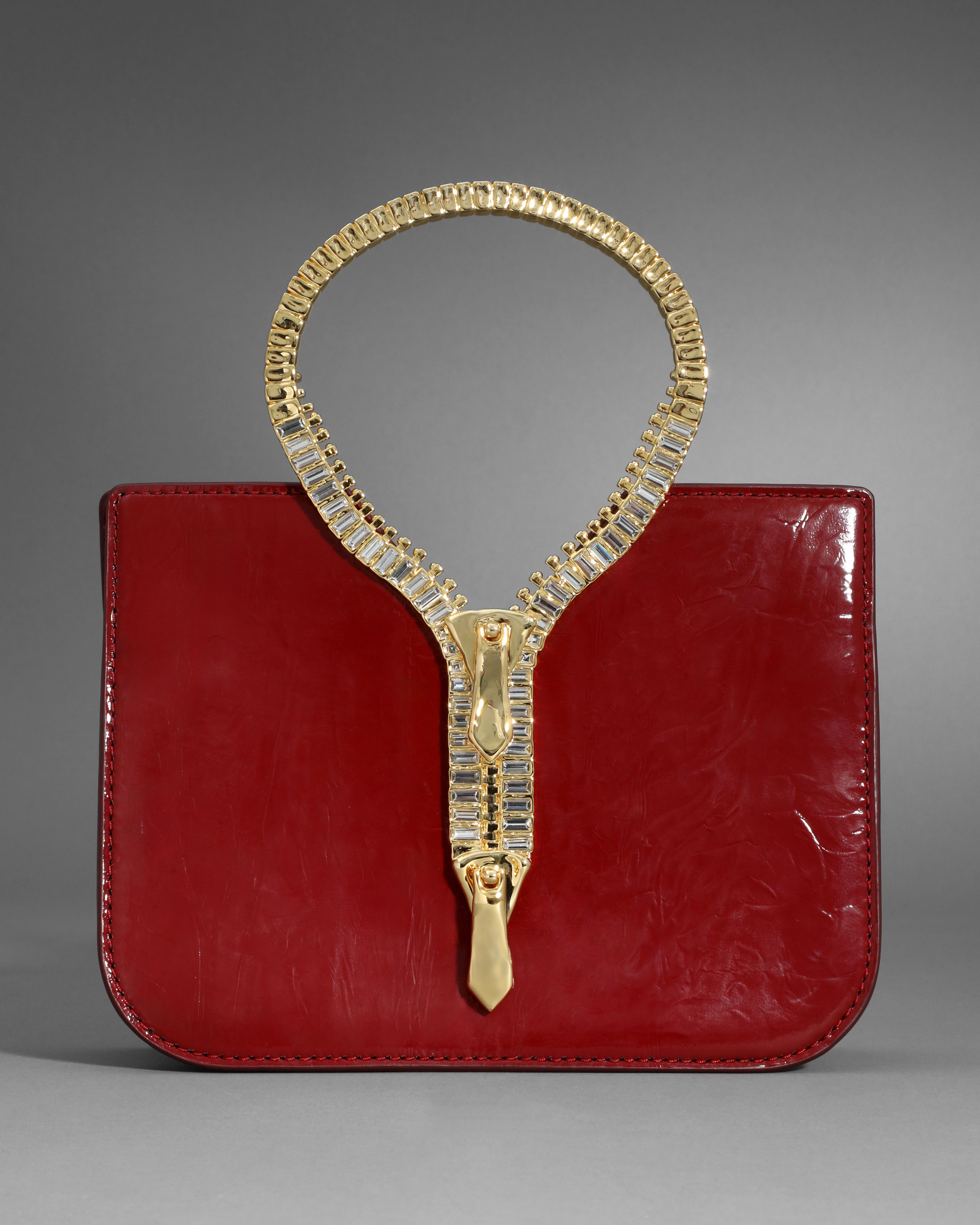 Zipper Top Handle Bag Burnt Cranberry