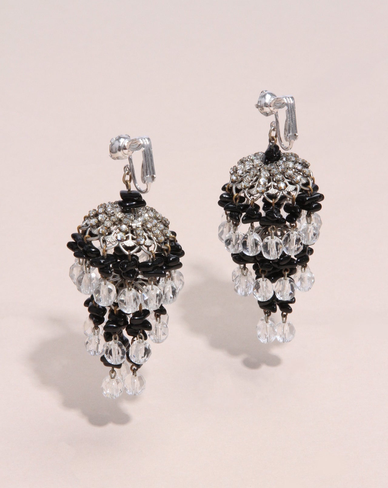 Vintage Beaded Chandelier Clip On Earring - Photo 2