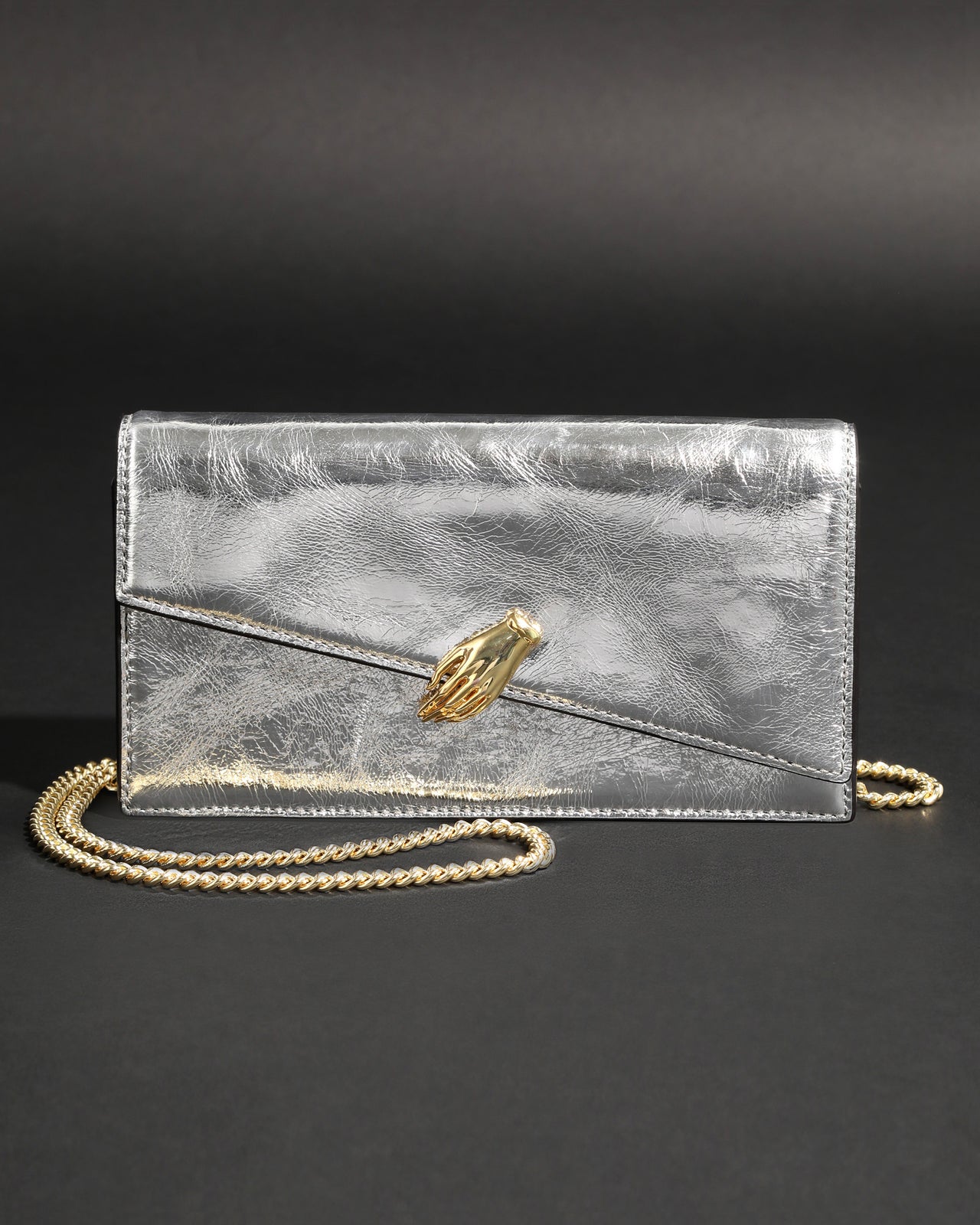 In My Dreams Chain Crossbody Purse - Silver - Photo 2