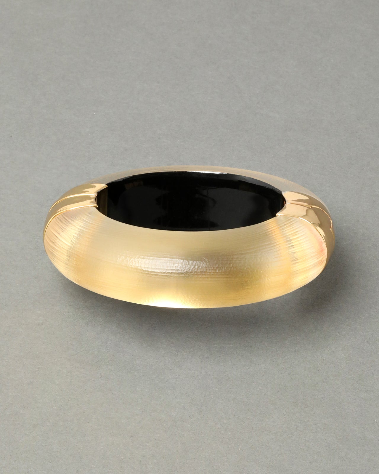 Large Molten Lucite Hinge Bracelet - Gold - Photo 2