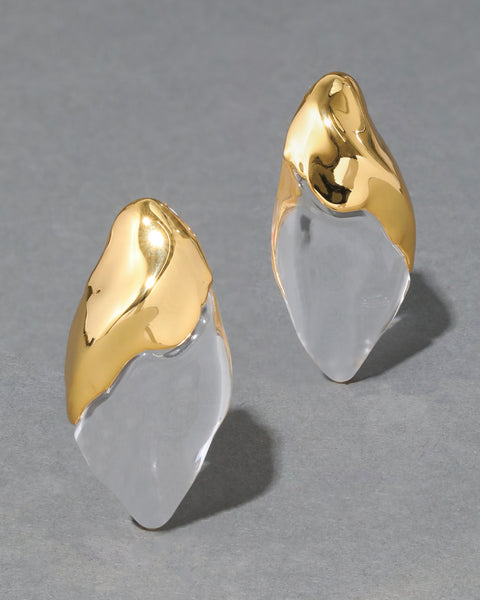 Clear Lucite Molten Clip On Earring | ALEXIS BITTAR