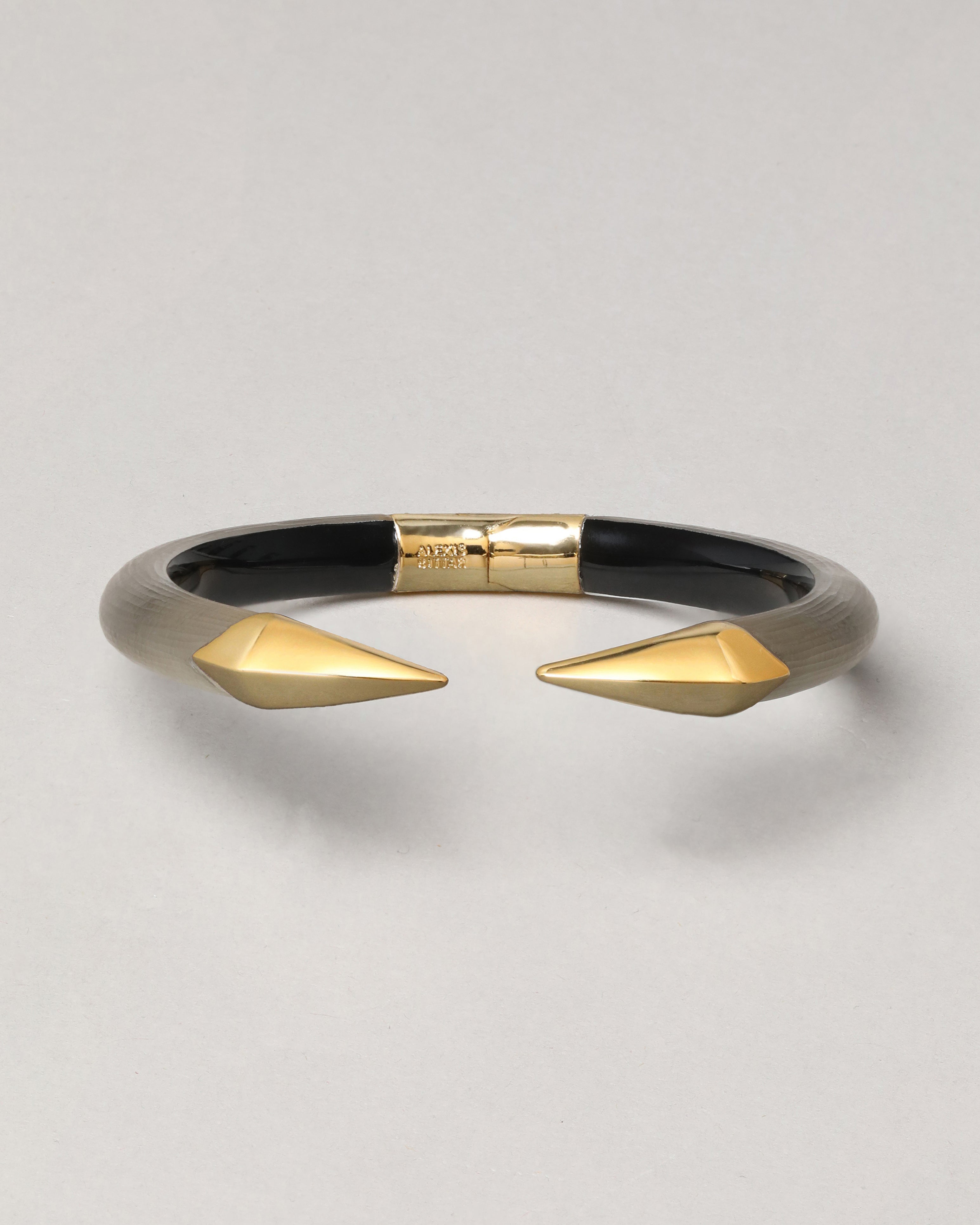 Mirrored Pyramid Lucite Brake Hinge Bracelet Warm