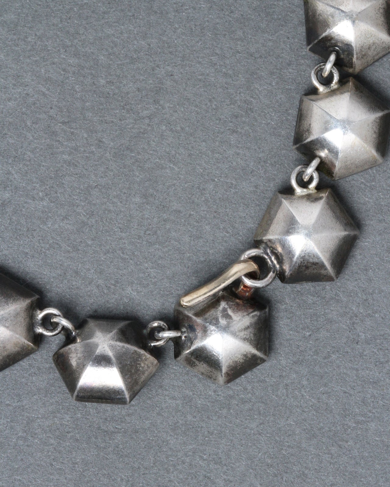 Hexagon Paste Stone Sterling Silver Riviera Necklace - Photo 2