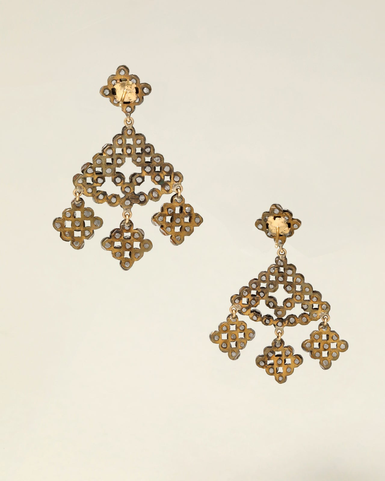 Cut Steel Large Post Drop Earring - Photo 2