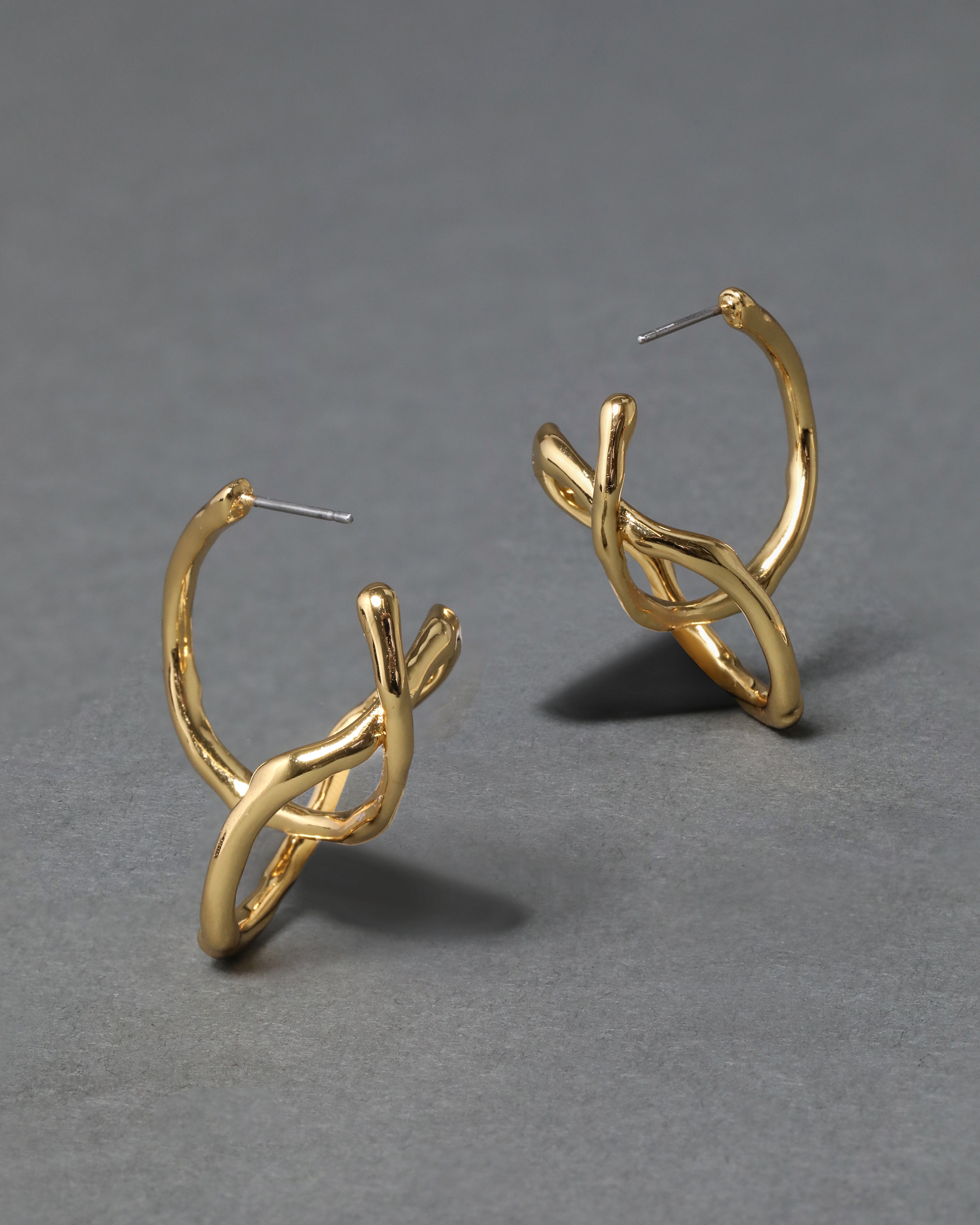 Interlocking double hoop earrings Clearance